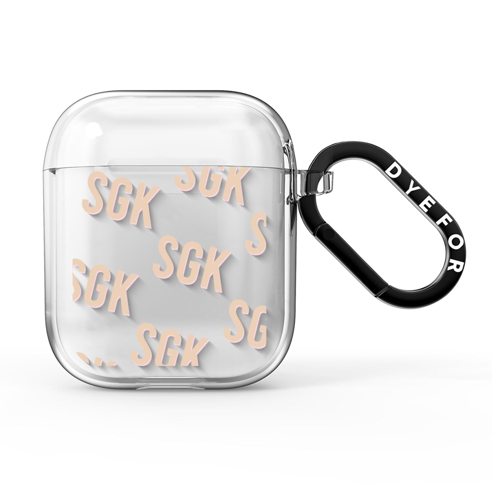 Personalised Brick Pattern Text AirPods Clear Case