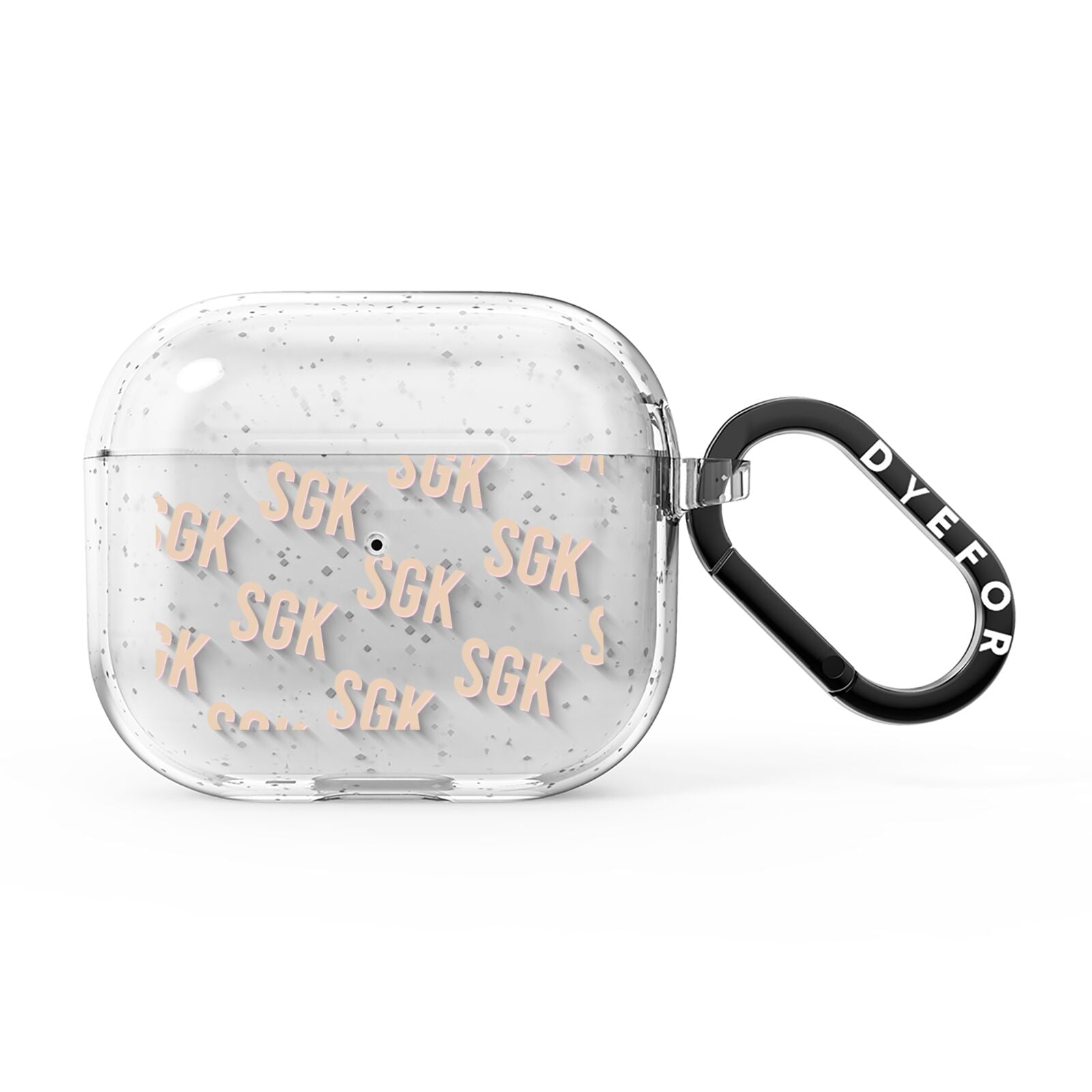 Personalised Brick Pattern Text AirPods Glitter Case 3rd Gen