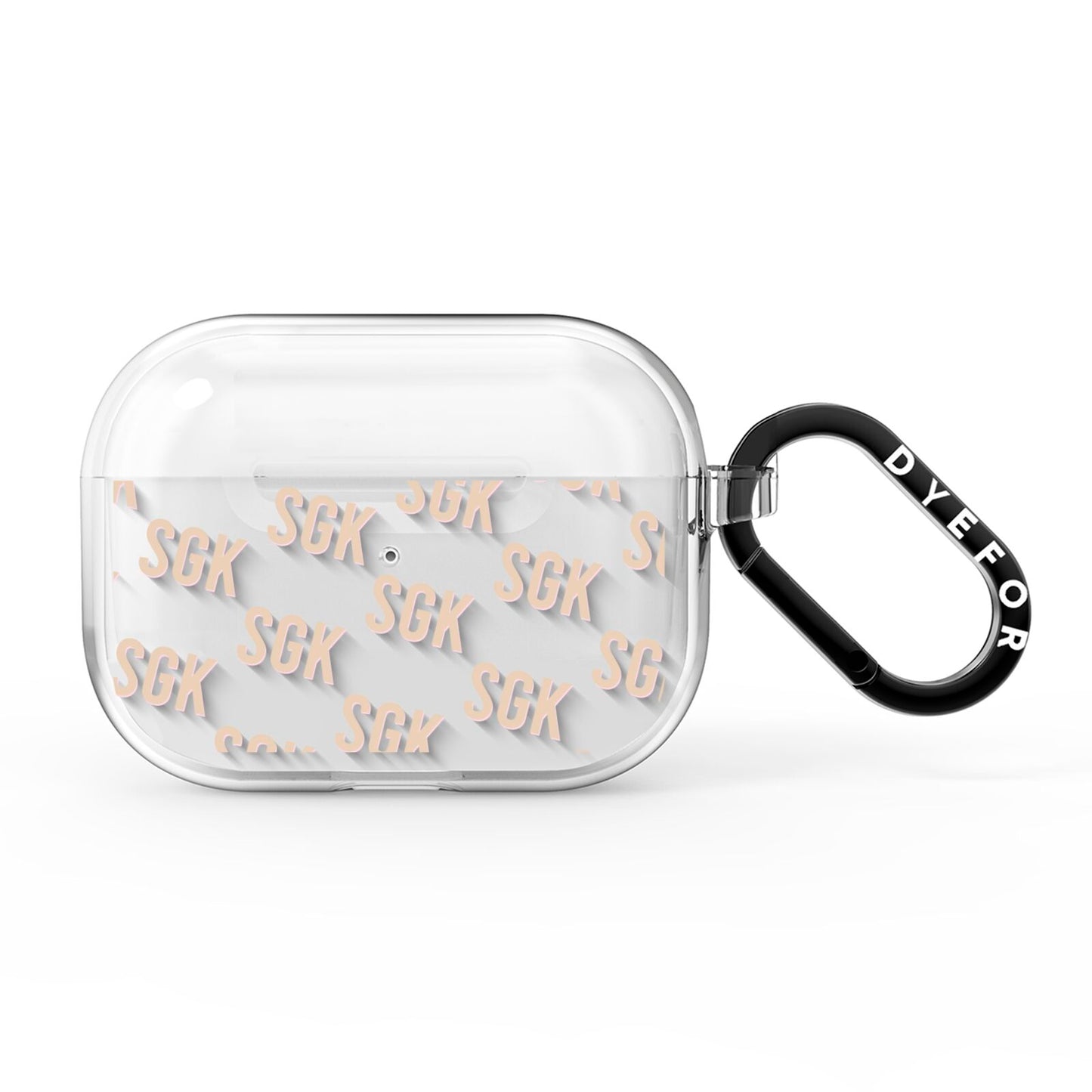 Personalised Brick Pattern Text AirPods Pro Clear Case