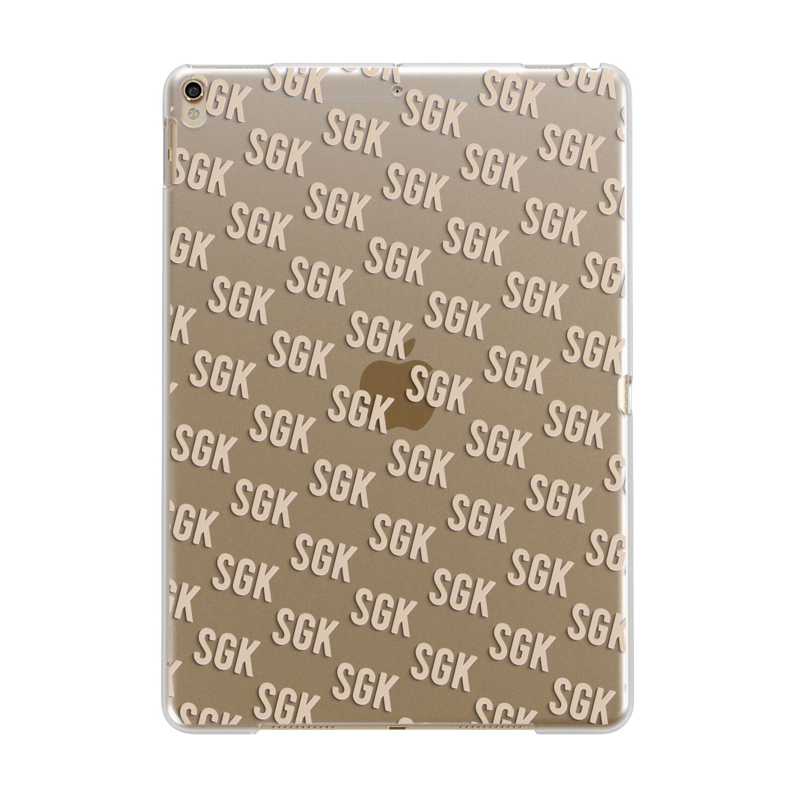 Personalised Brick Pattern Text Apple iPad Gold Case