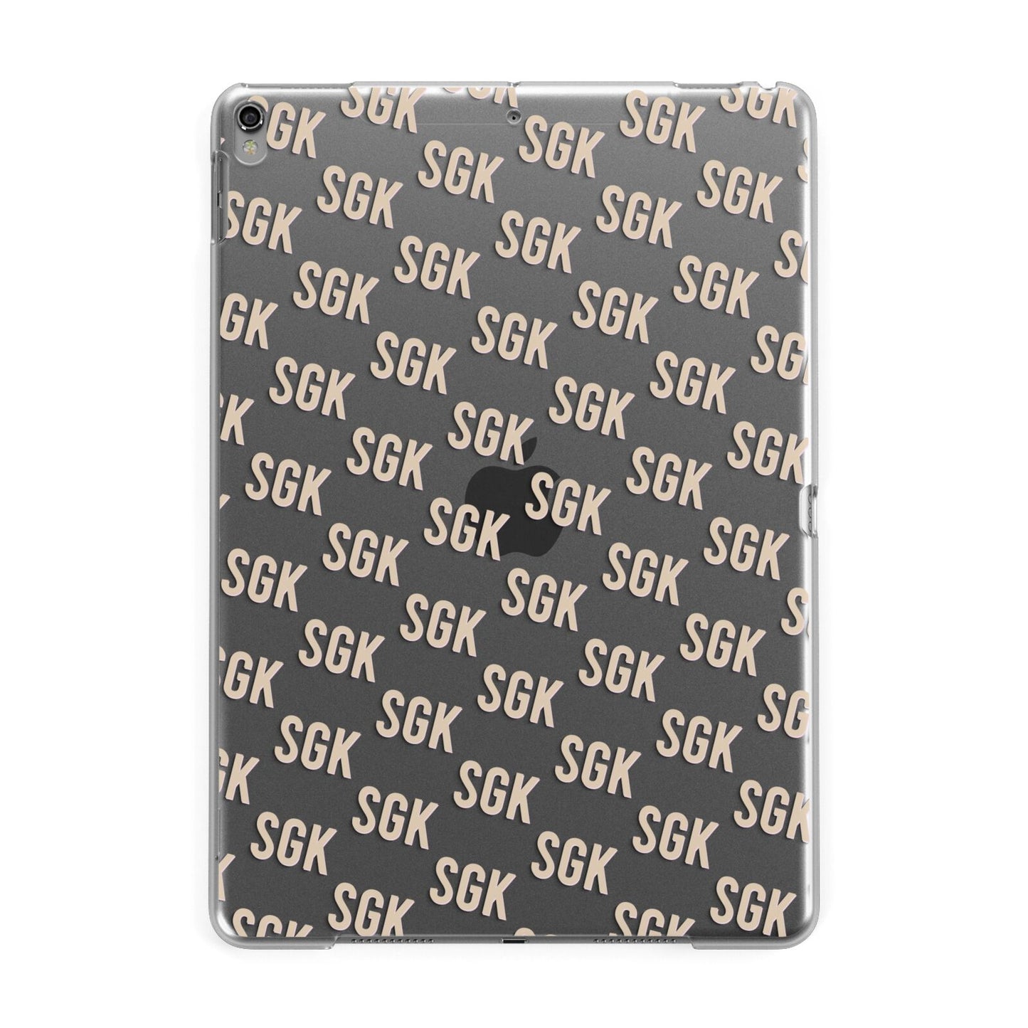 Personalised Brick Pattern Text Apple iPad Grey Case