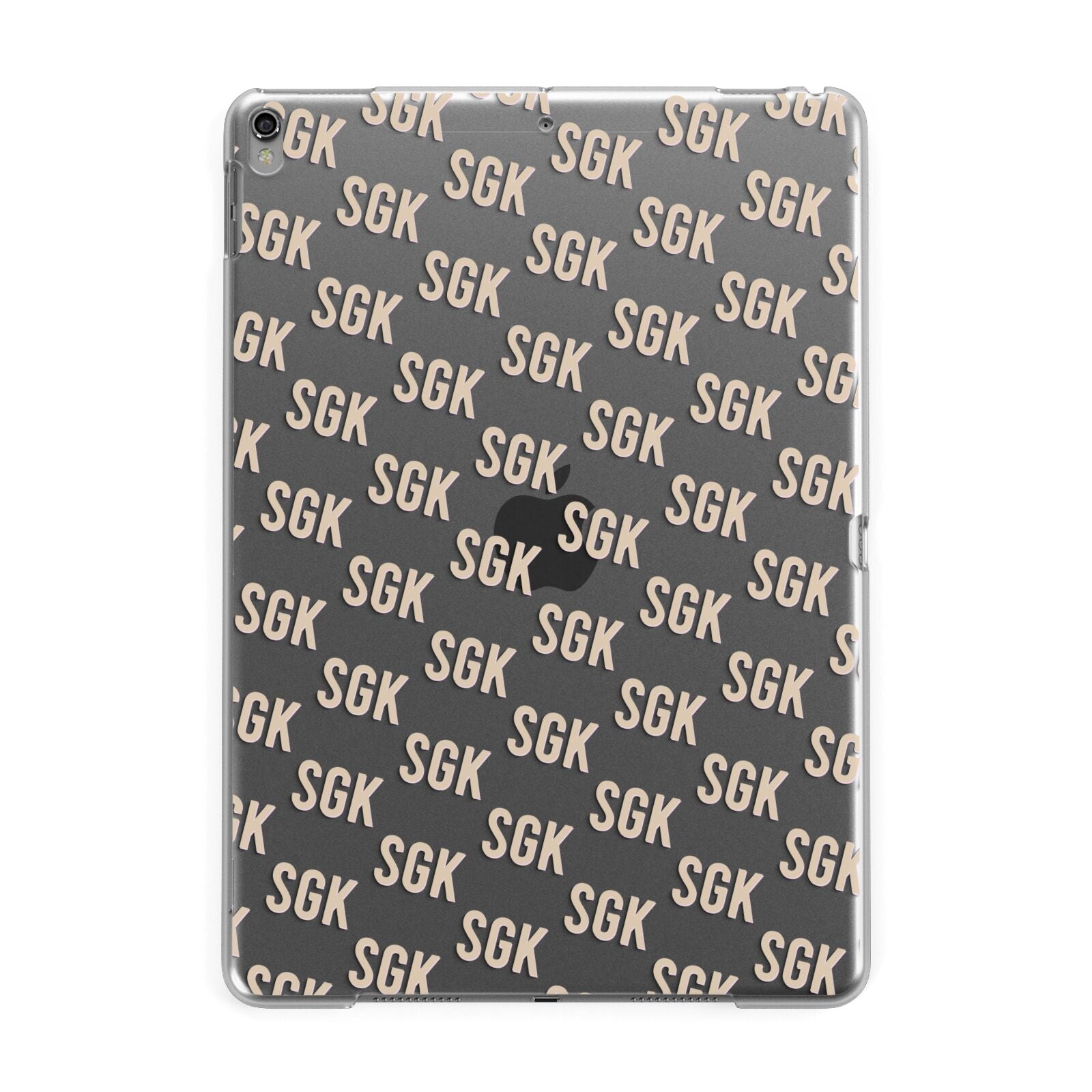 Personalised Brick Pattern Text Apple iPad Grey Case