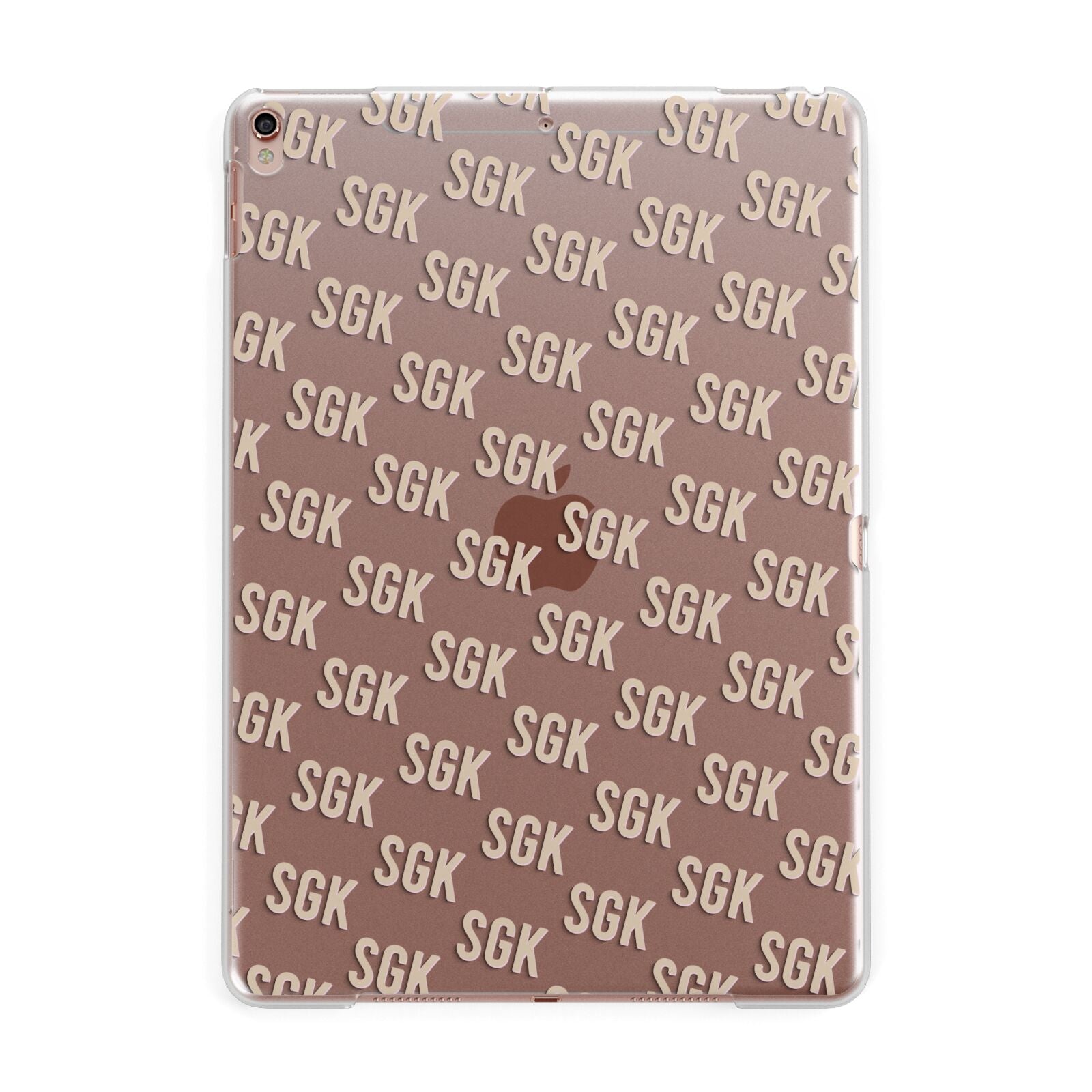 Personalised Brick Pattern Text Apple iPad Rose Gold Case