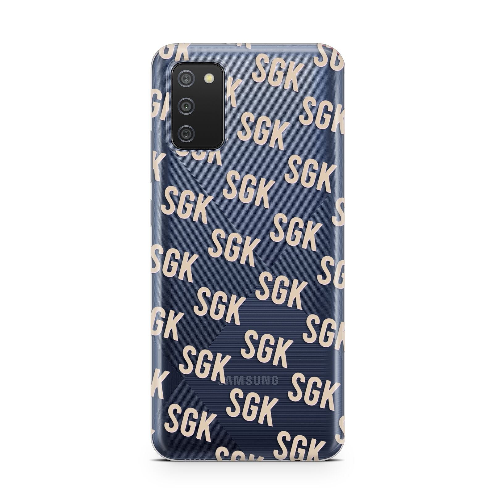 Personalised Brick Pattern Text Samsung A02s Case