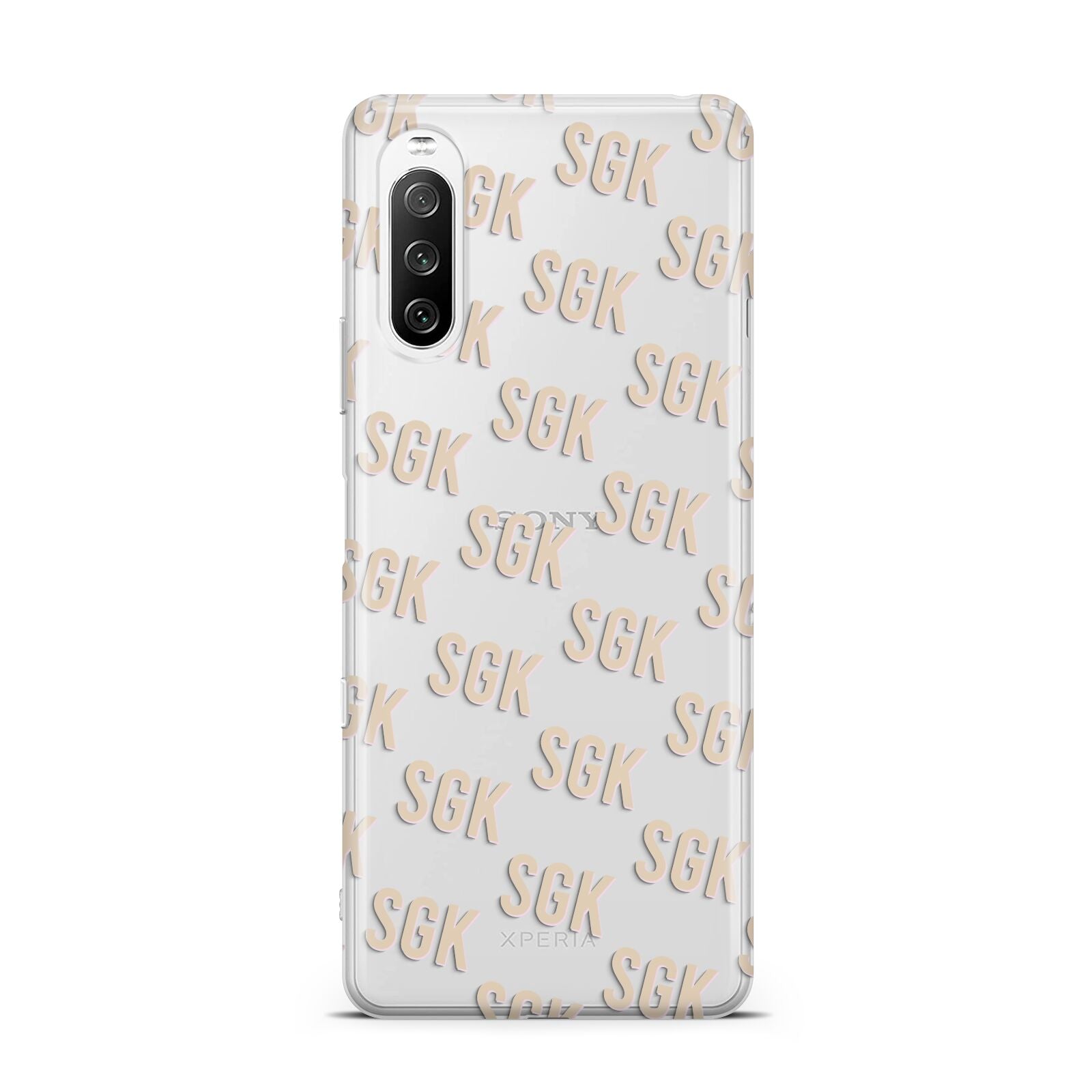 Personalised Brick Pattern Text Sony Xperia 10 III Case