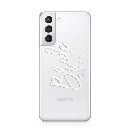 Personalised Bride Samsung S21 Case