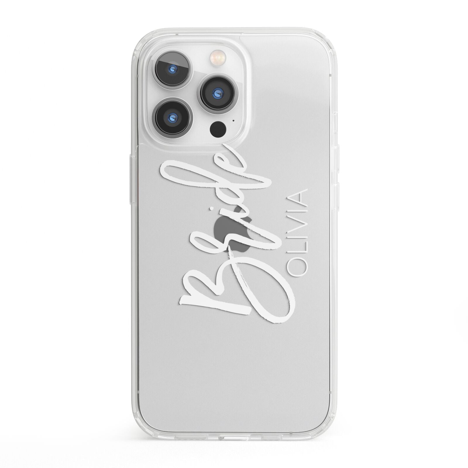 Personalised Bride iPhone 13 Pro Clear Bumper Case