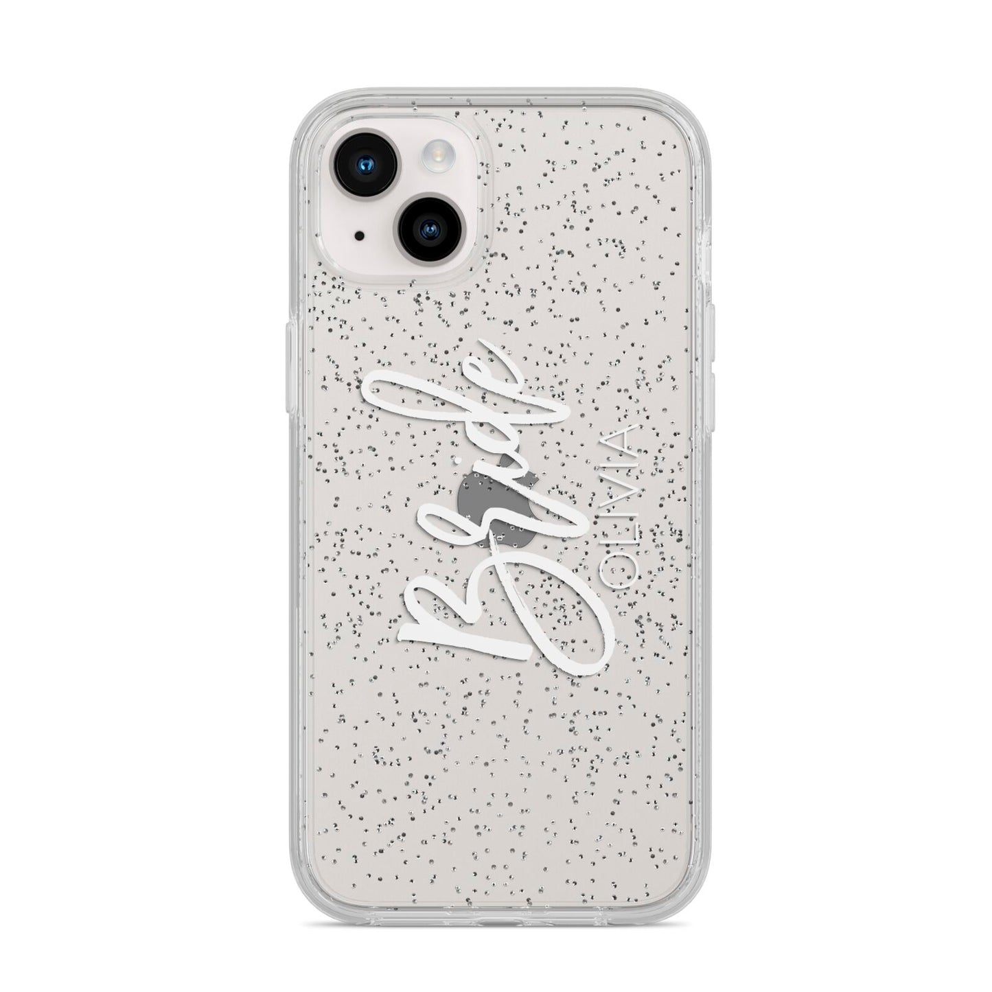 Personalised Bride iPhone 14 Plus Glitter Tough Case Starlight