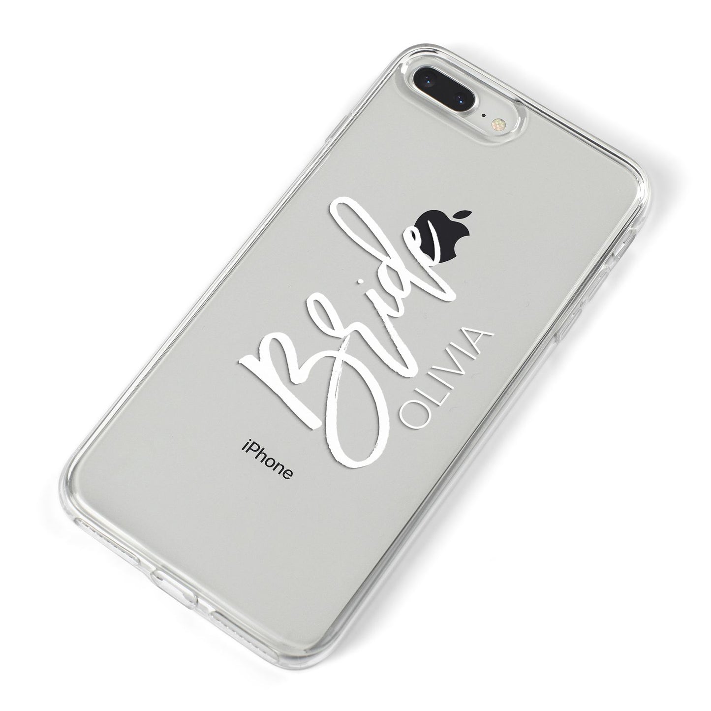 Personalised Bride iPhone 8 Plus Bumper Case on Silver iPhone Alternative Image