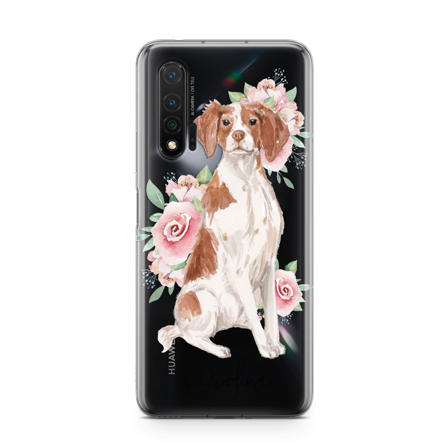 Personalised Brittany Dog Huawei Nova 6 Phone Case