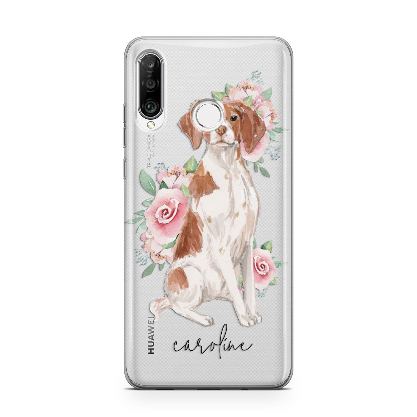 Personalised Brittany Dog Huawei P30 Lite Phone Case