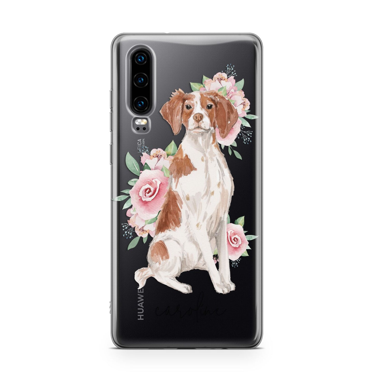 Personalised Brittany Dog Huawei P30 Phone Case