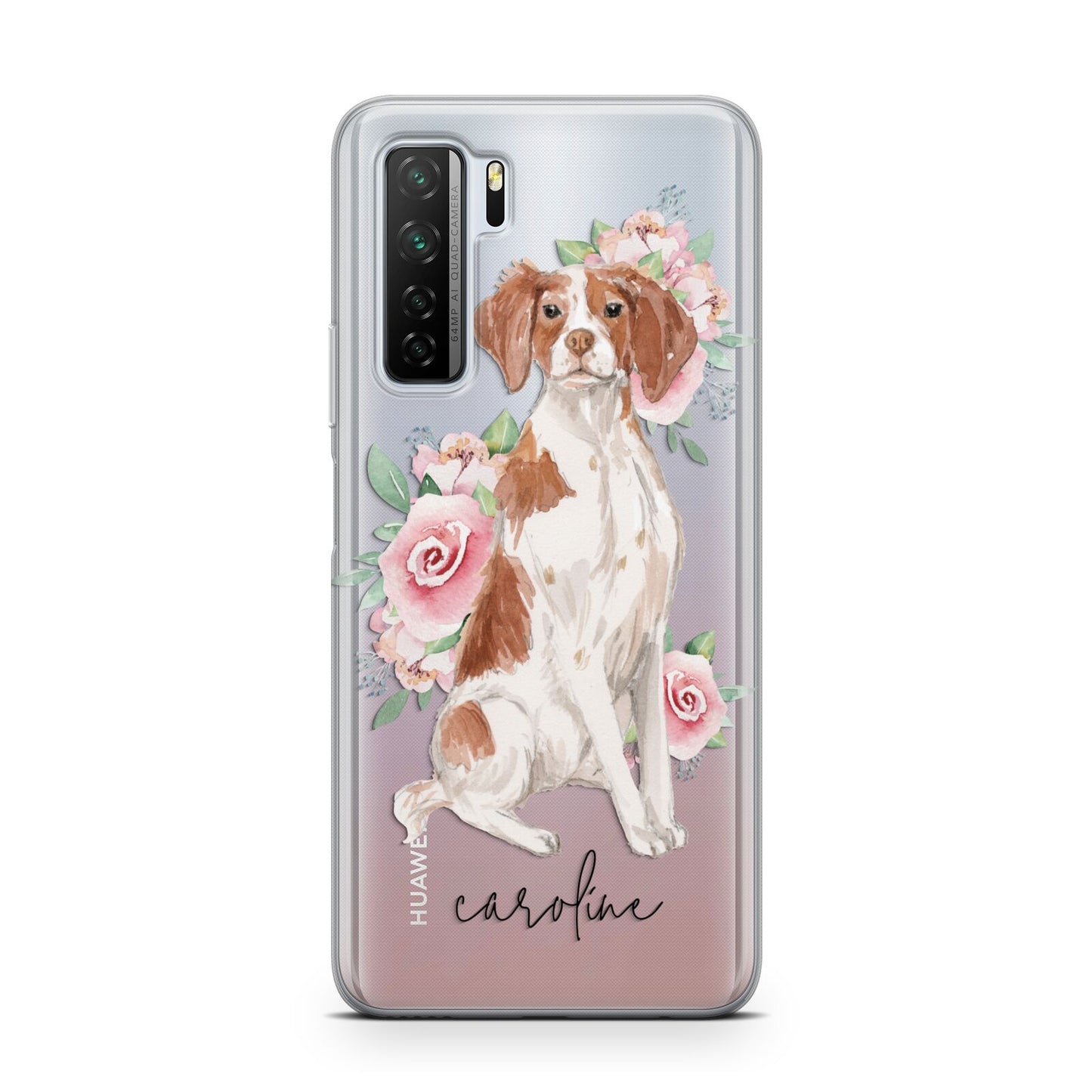 Personalised Brittany Dog Huawei P40 Lite 5G Phone Case