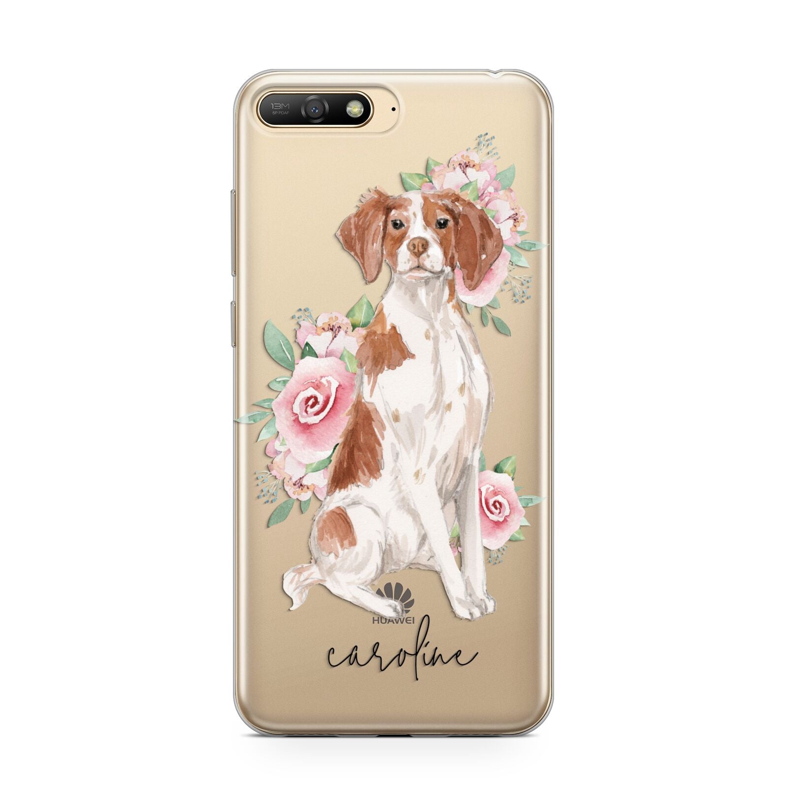 Personalised Brittany Dog Huawei Y6 2018