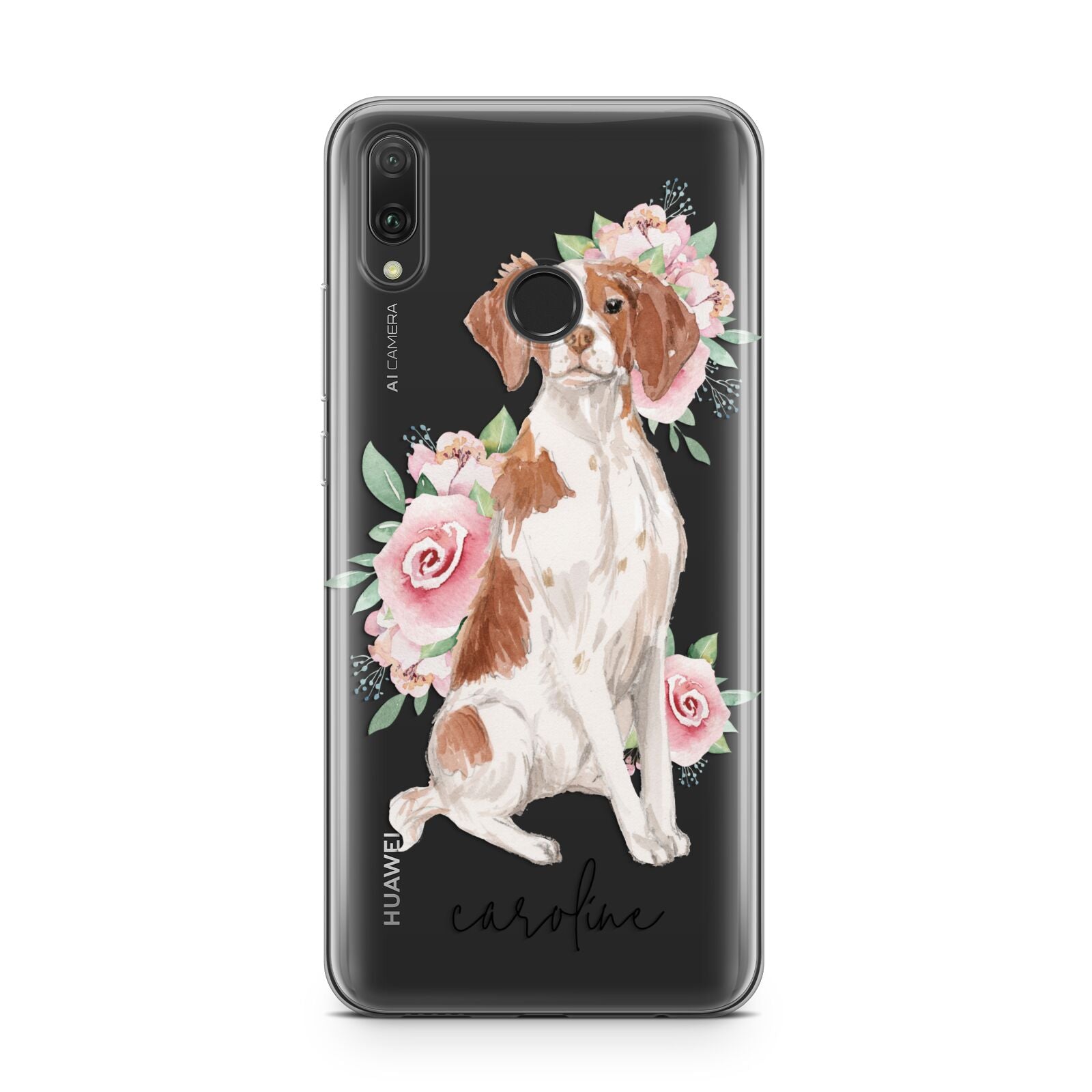 Personalised Brittany Dog Huawei Y9 2019