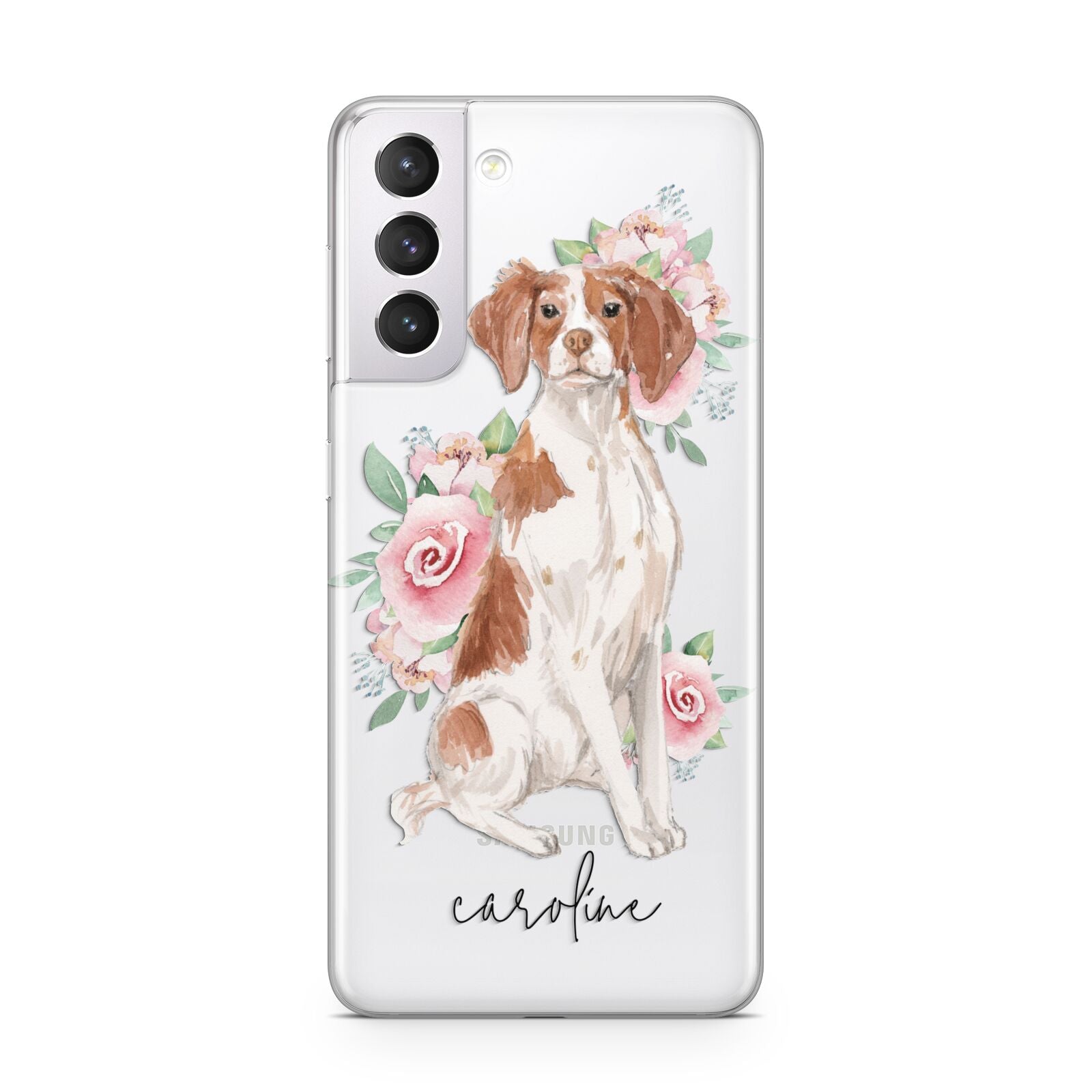 Personalised Brittany Dog Samsung S21 Case