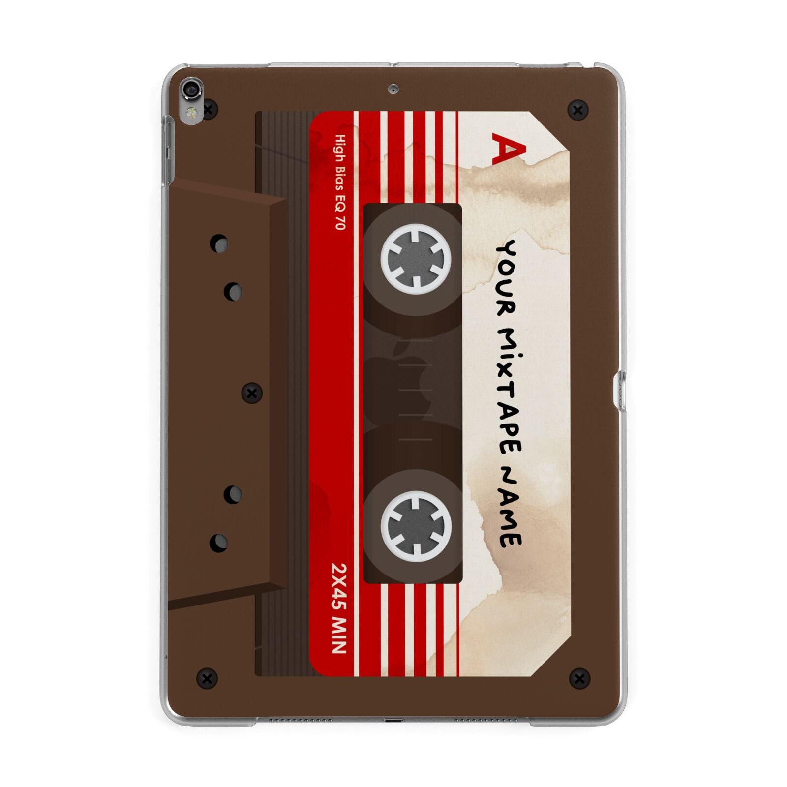 Personalised Brown Mixtape Apple iPad Grey Case