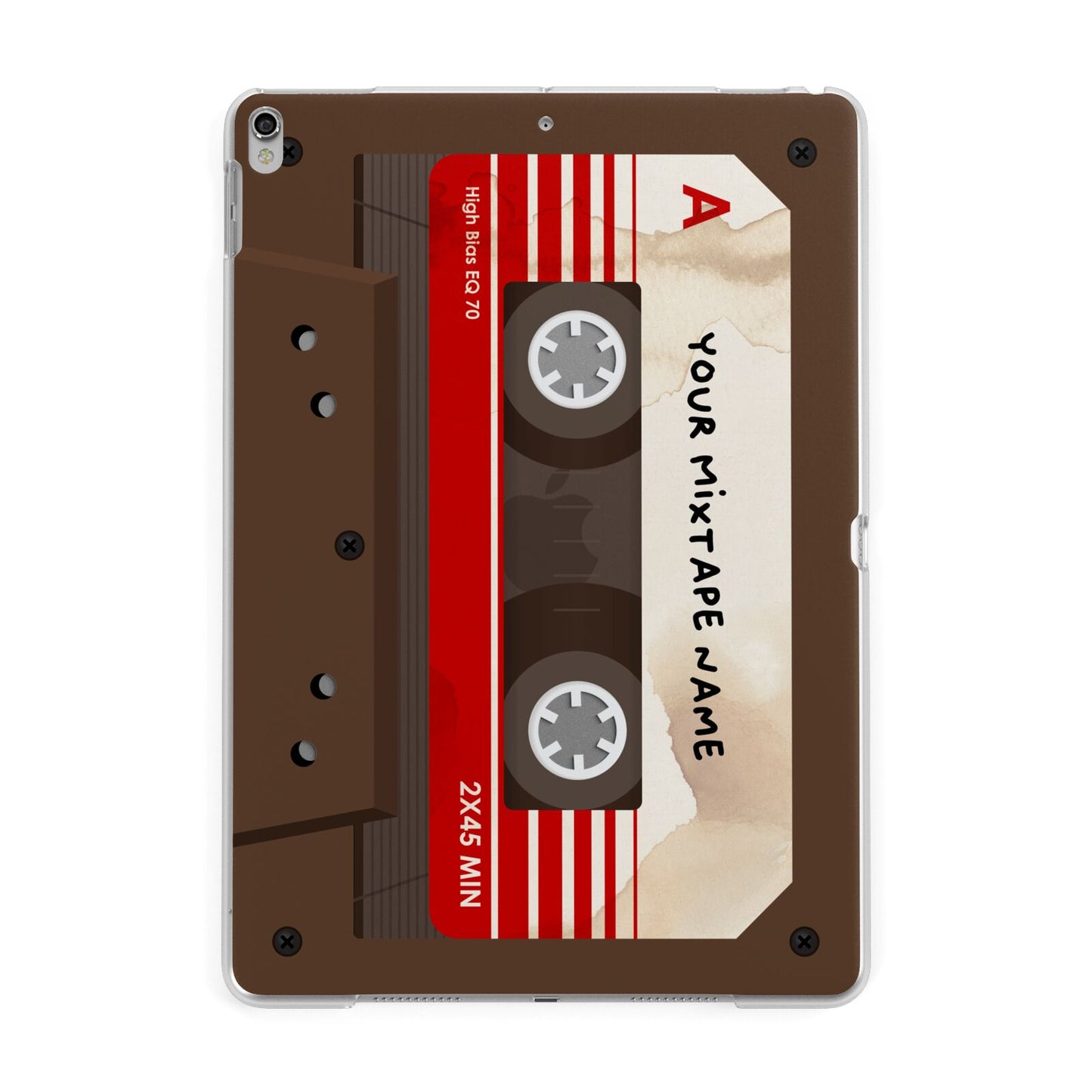 Personalised Brown Mixtape Apple iPad Silver Case