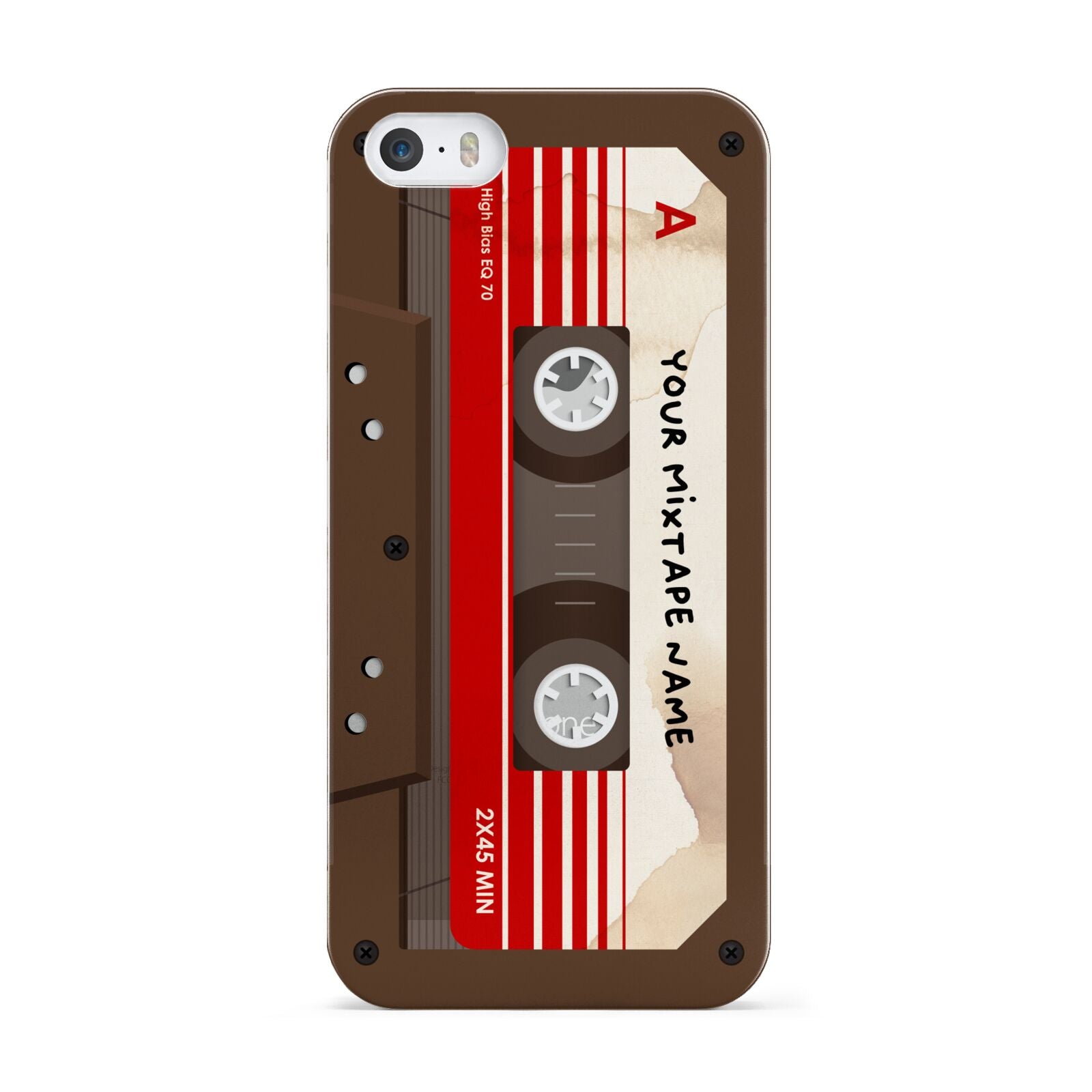 Personalised Brown Mixtape Apple iPhone 5 Case