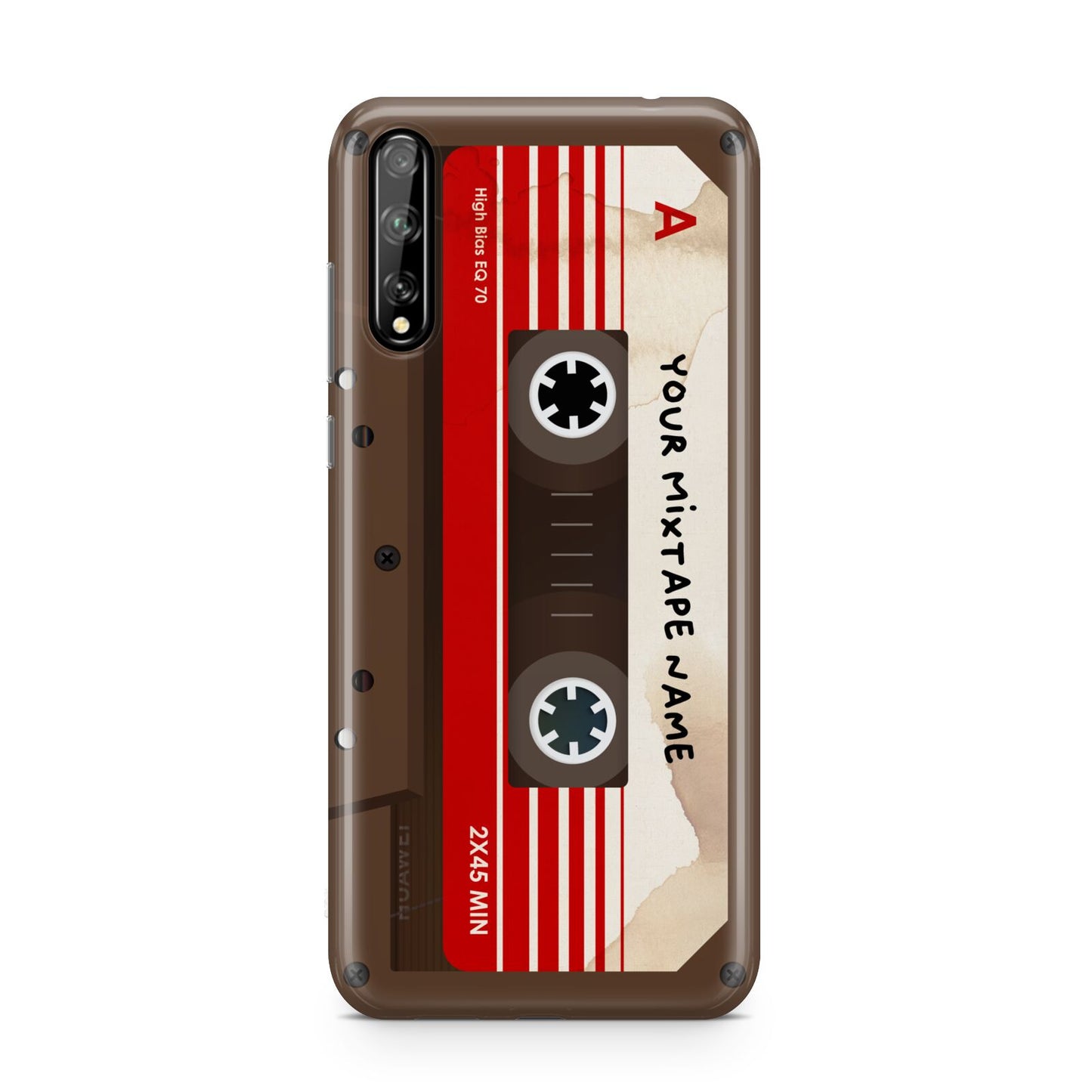 Personalised Brown Mixtape Huawei Enjoy 10s Phone Case