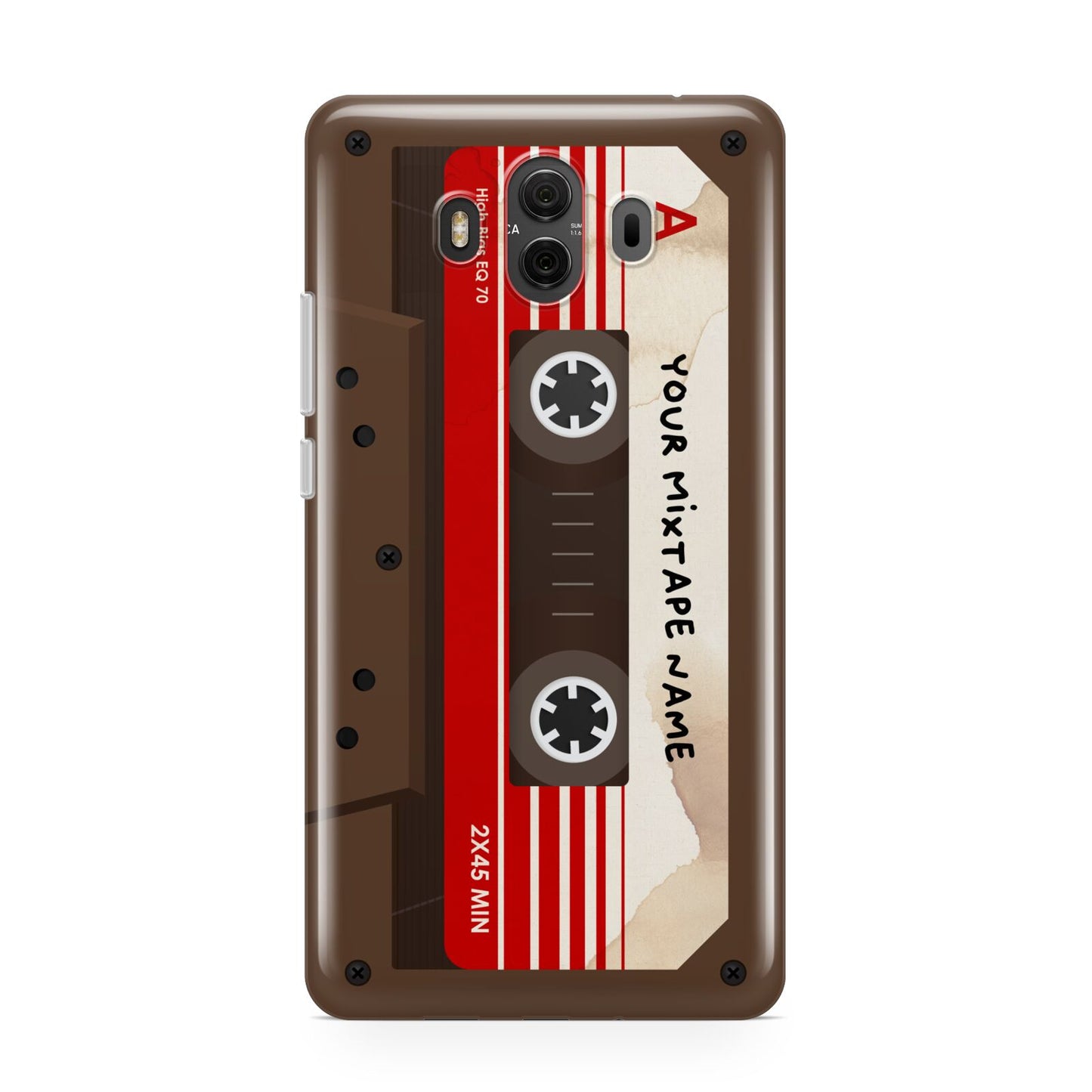 Personalised Brown Mixtape Huawei Mate 10 Protective Phone Case