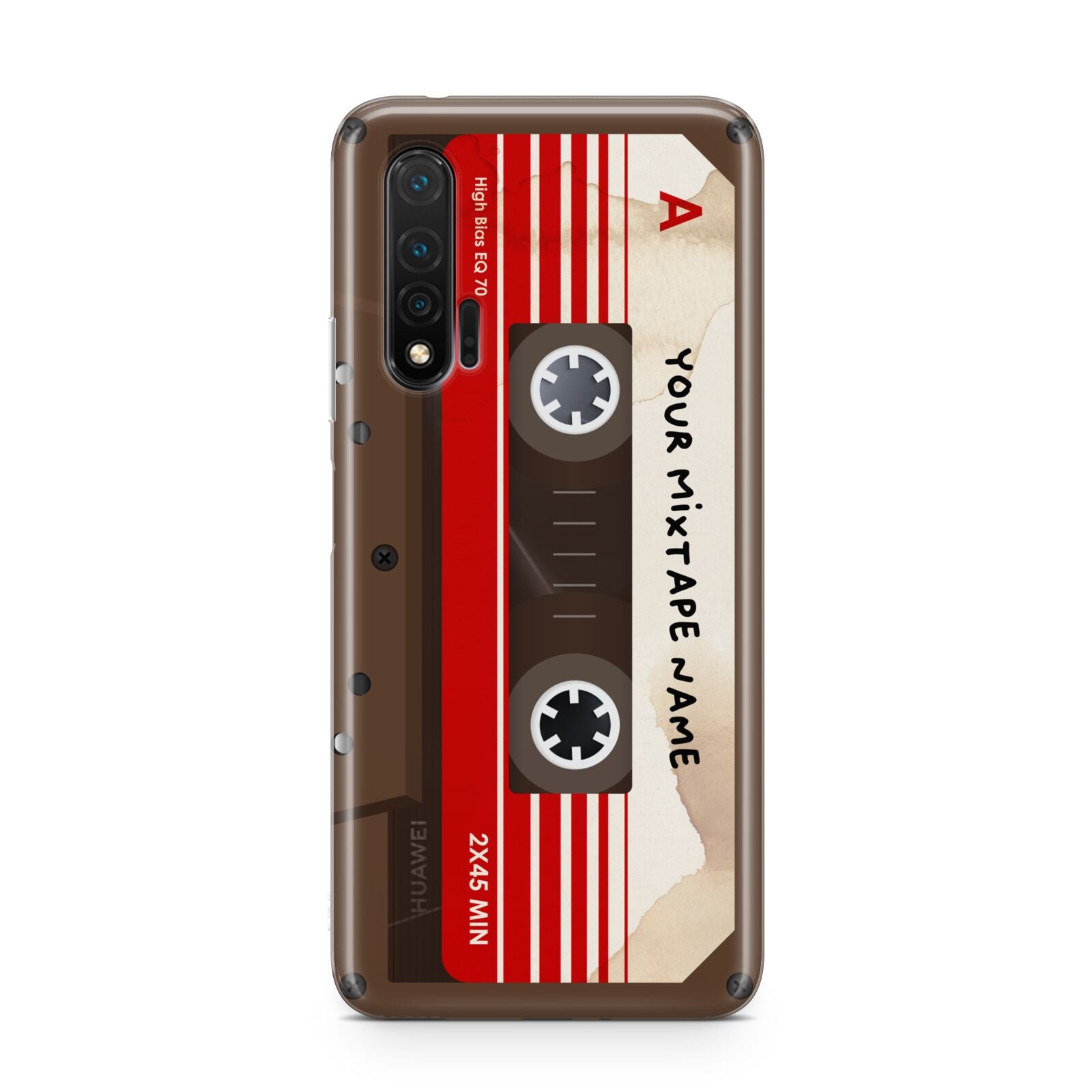 Personalised Brown Mixtape Huawei Nova 6 Phone Case