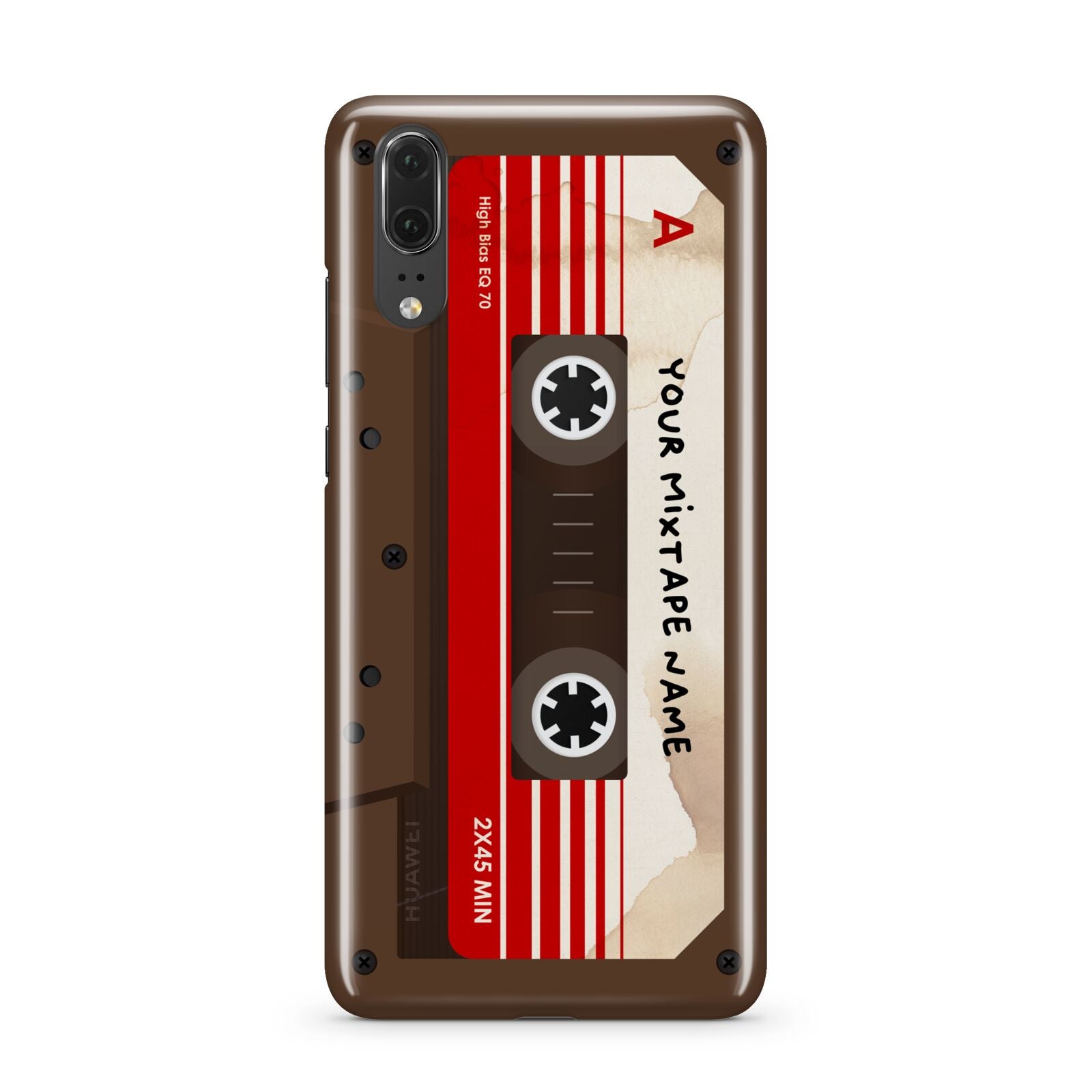 Personalised Brown Mixtape Huawei P20 Phone Case