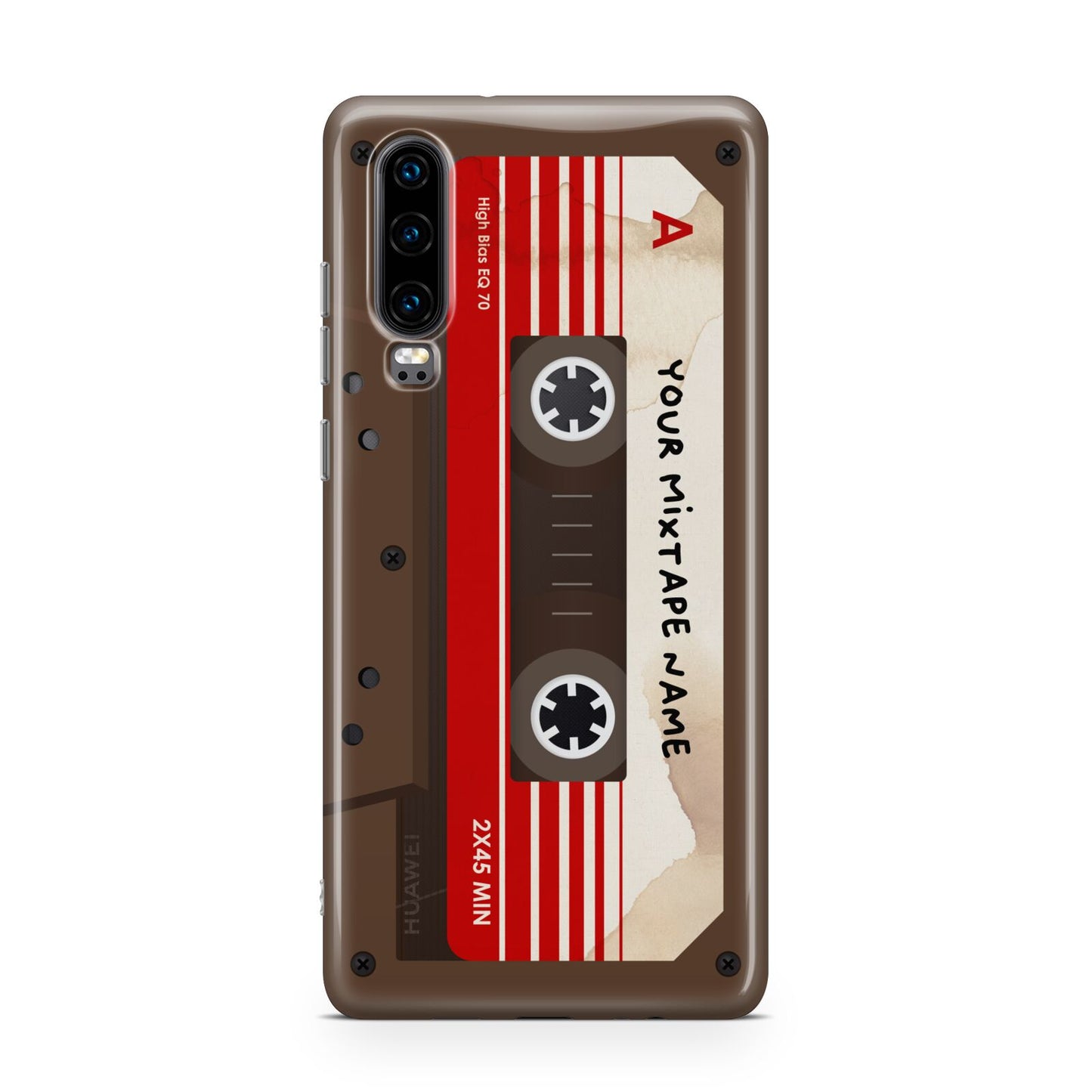 Personalised Brown Mixtape Huawei P30 Phone Case