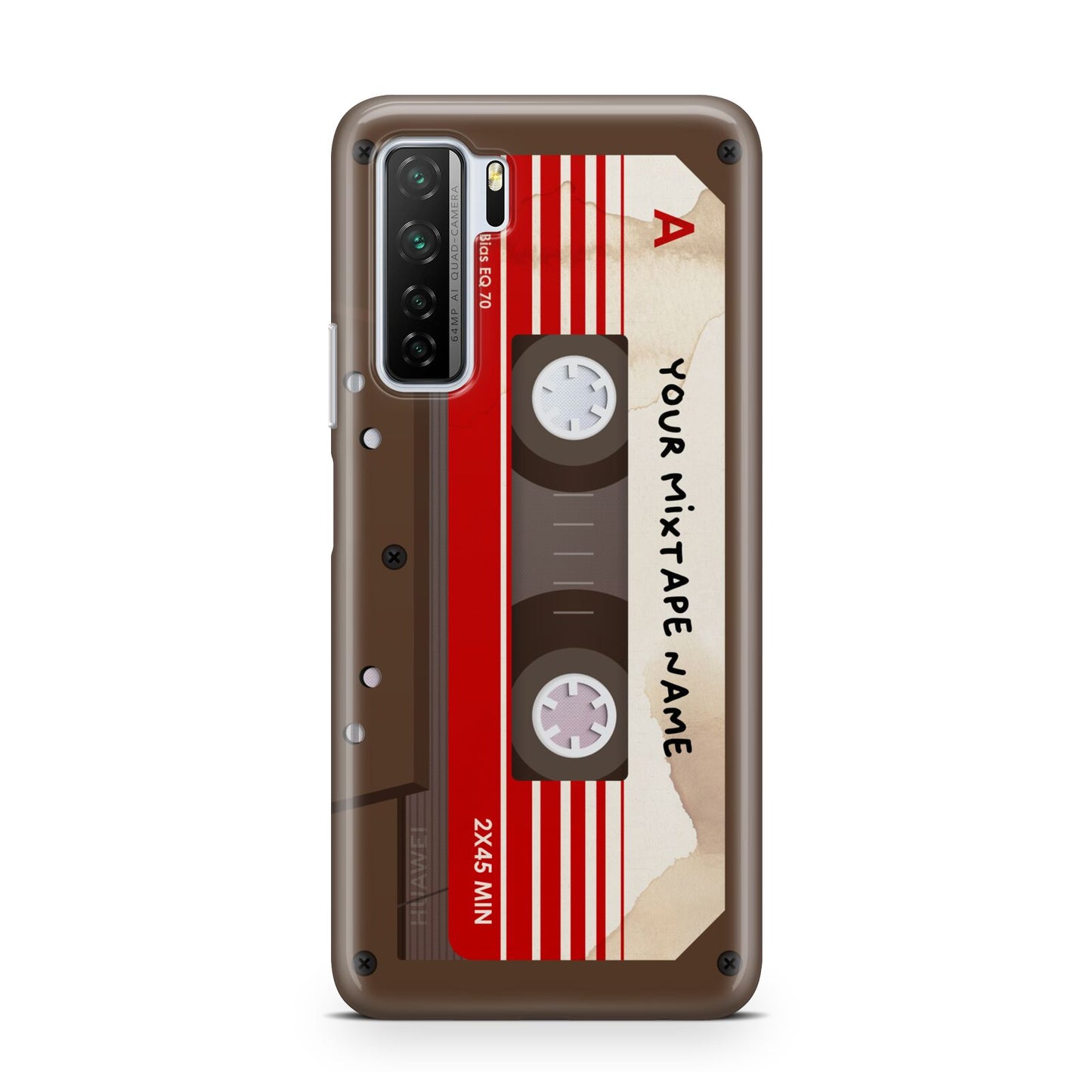 Personalised Brown Mixtape Huawei P40 Lite 5G Phone Case