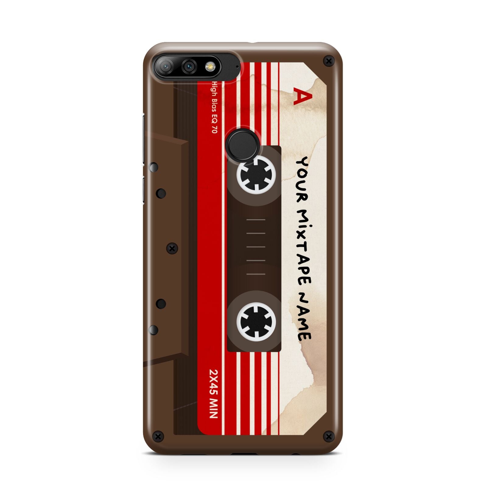 Personalised Brown Mixtape Huawei Y7 2018