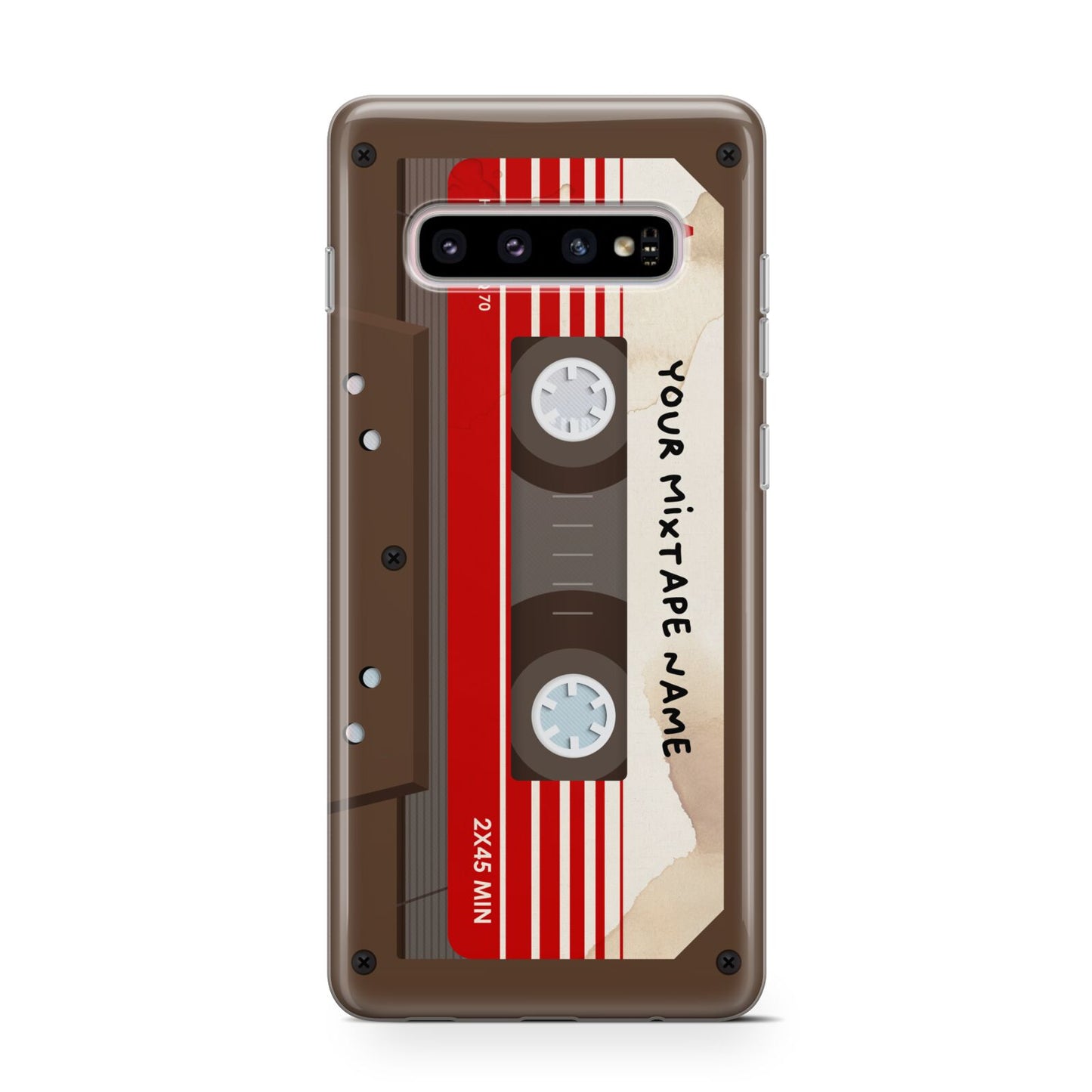 Personalised Brown Mixtape Protective Samsung Galaxy Case