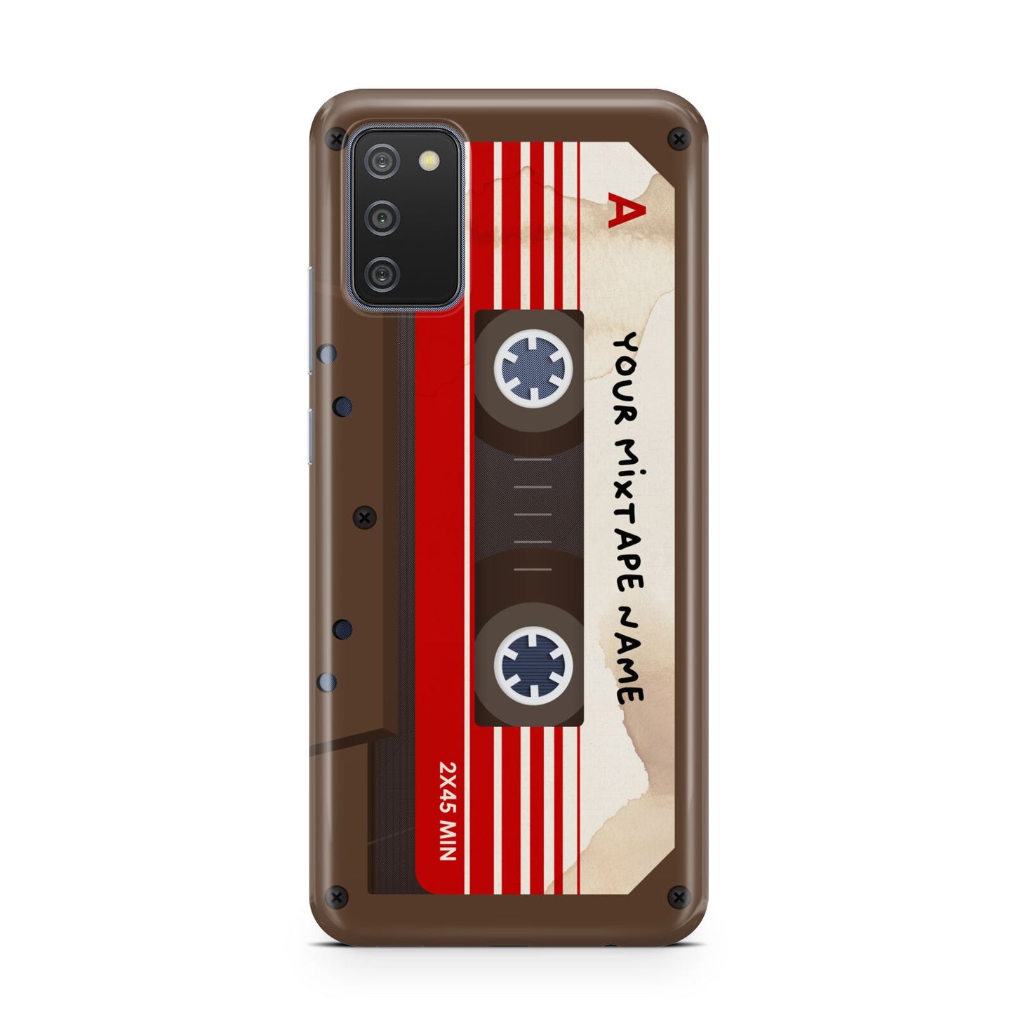 Personalised Brown Mixtape Samsung A02s Case