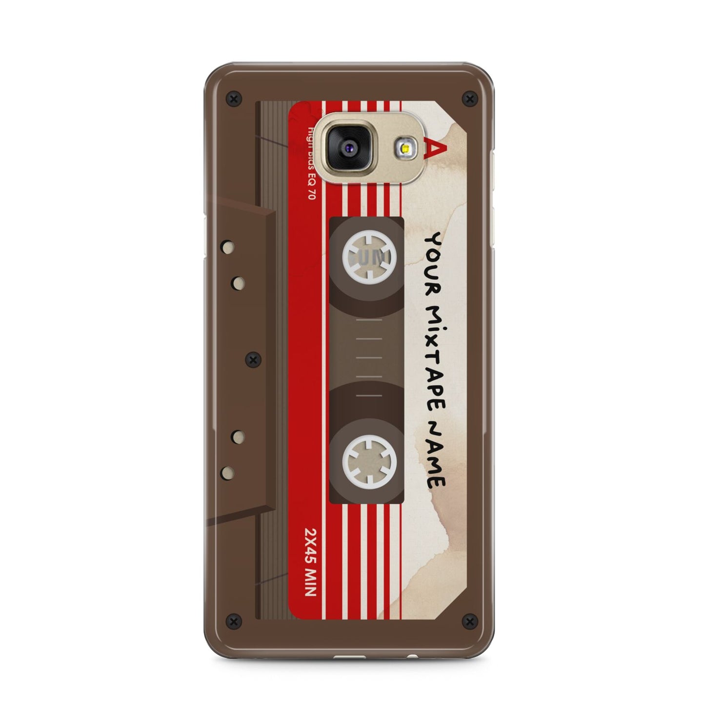 Personalised Brown Mixtape Samsung Galaxy A5 2016 Case on gold phone