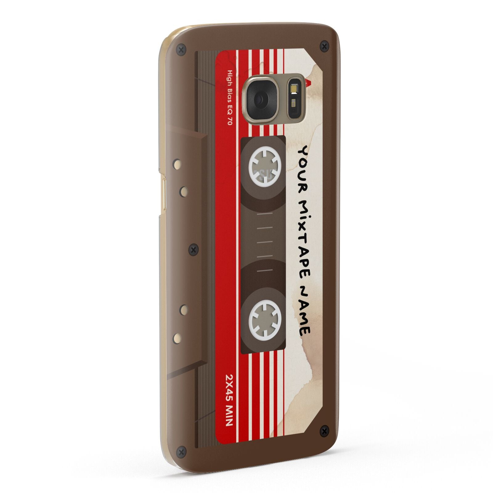 Personalised Brown Mixtape Samsung Galaxy Case Fourty Five Degrees