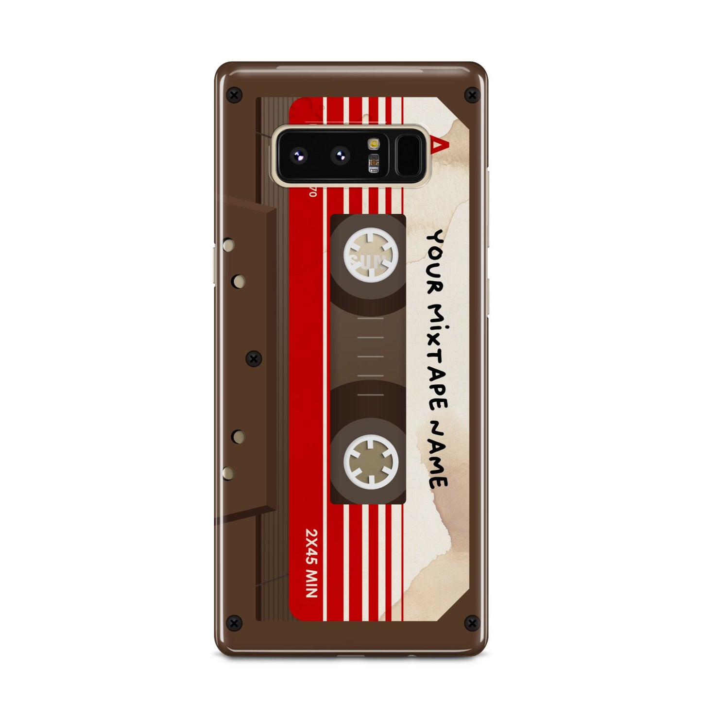 Personalised Brown Mixtape Samsung Galaxy Note 8 Case