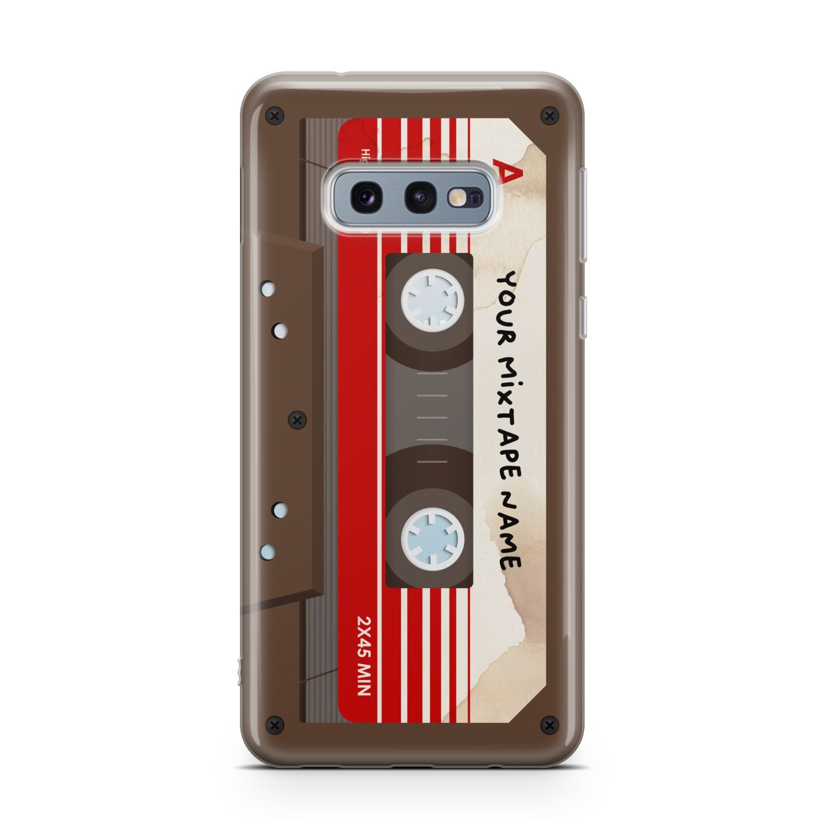 Personalised Brown Mixtape Samsung Galaxy S10E Case