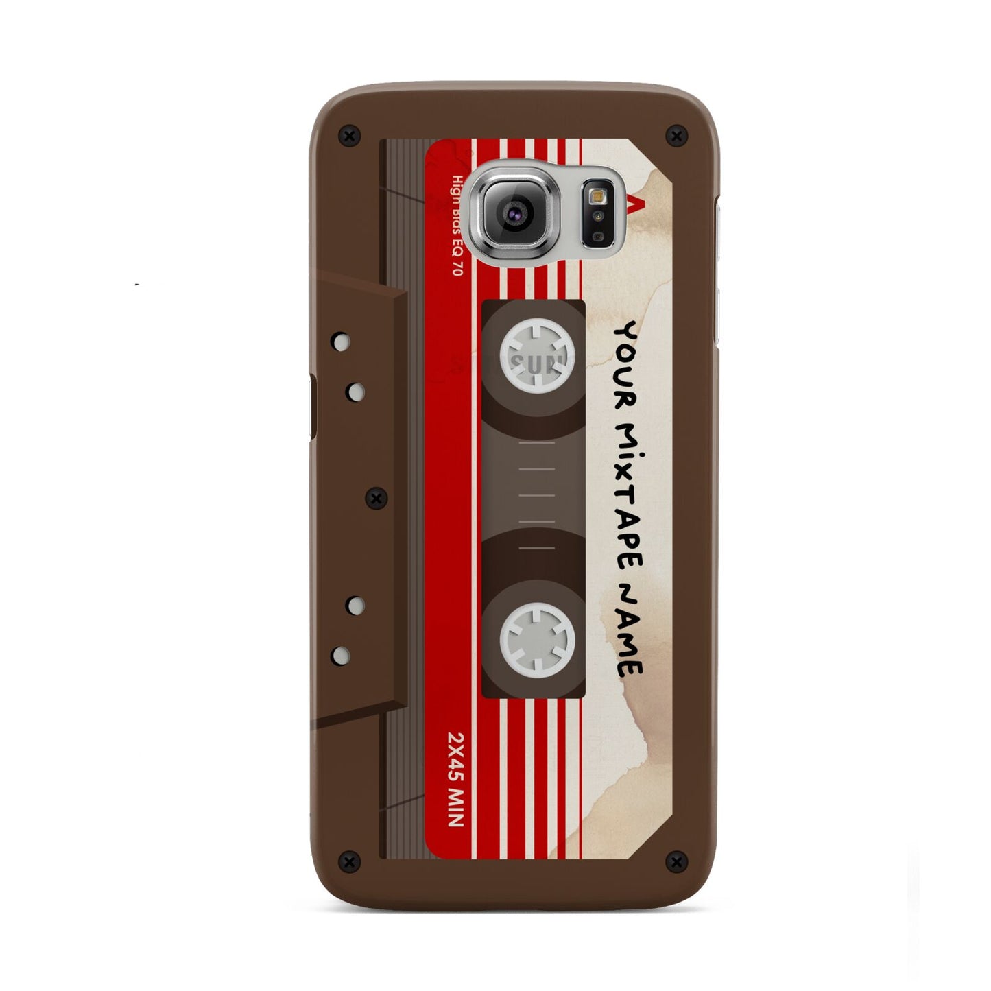 Personalised Brown Mixtape Samsung Galaxy S6 Case