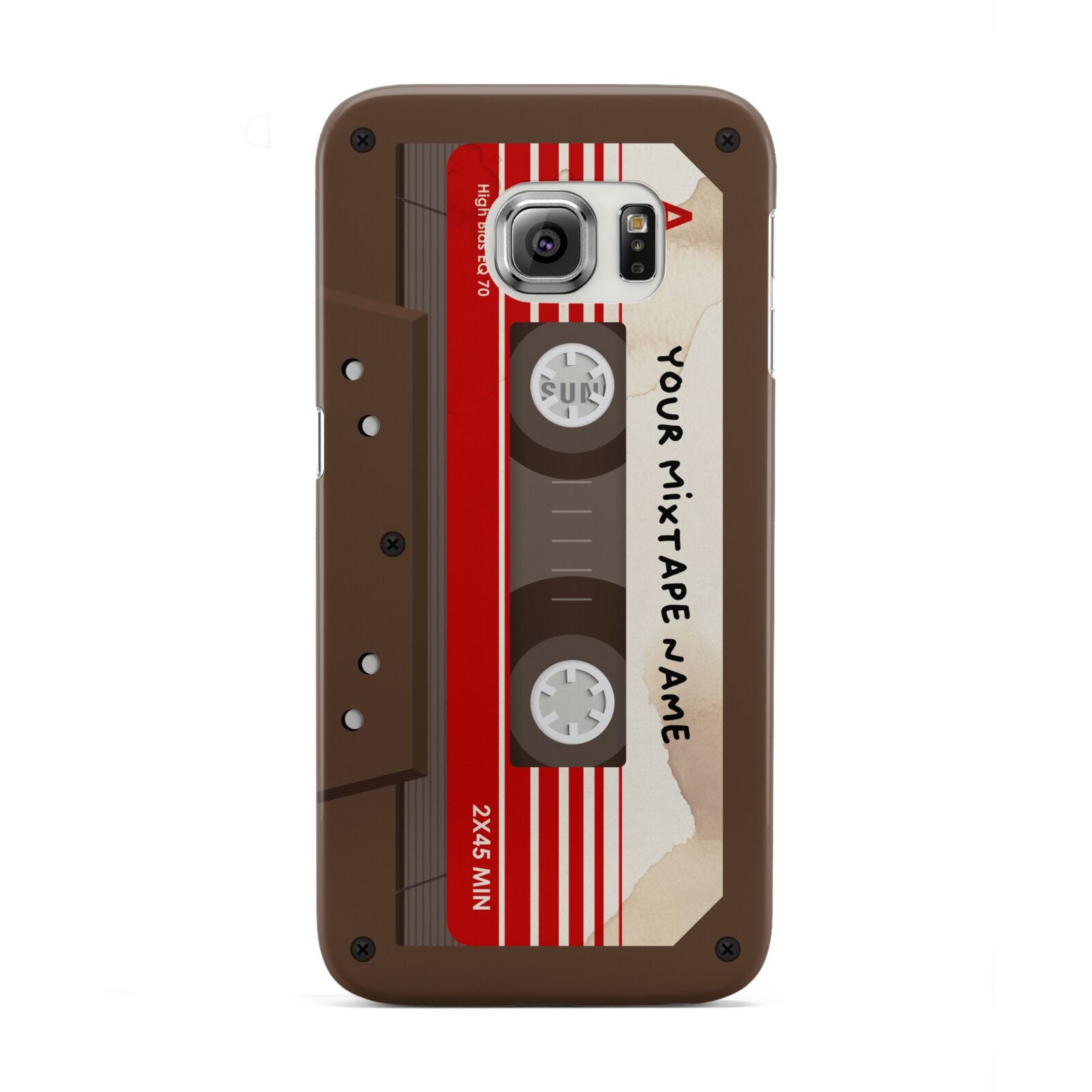 Personalised Brown Mixtape Samsung Galaxy S6 Edge Case