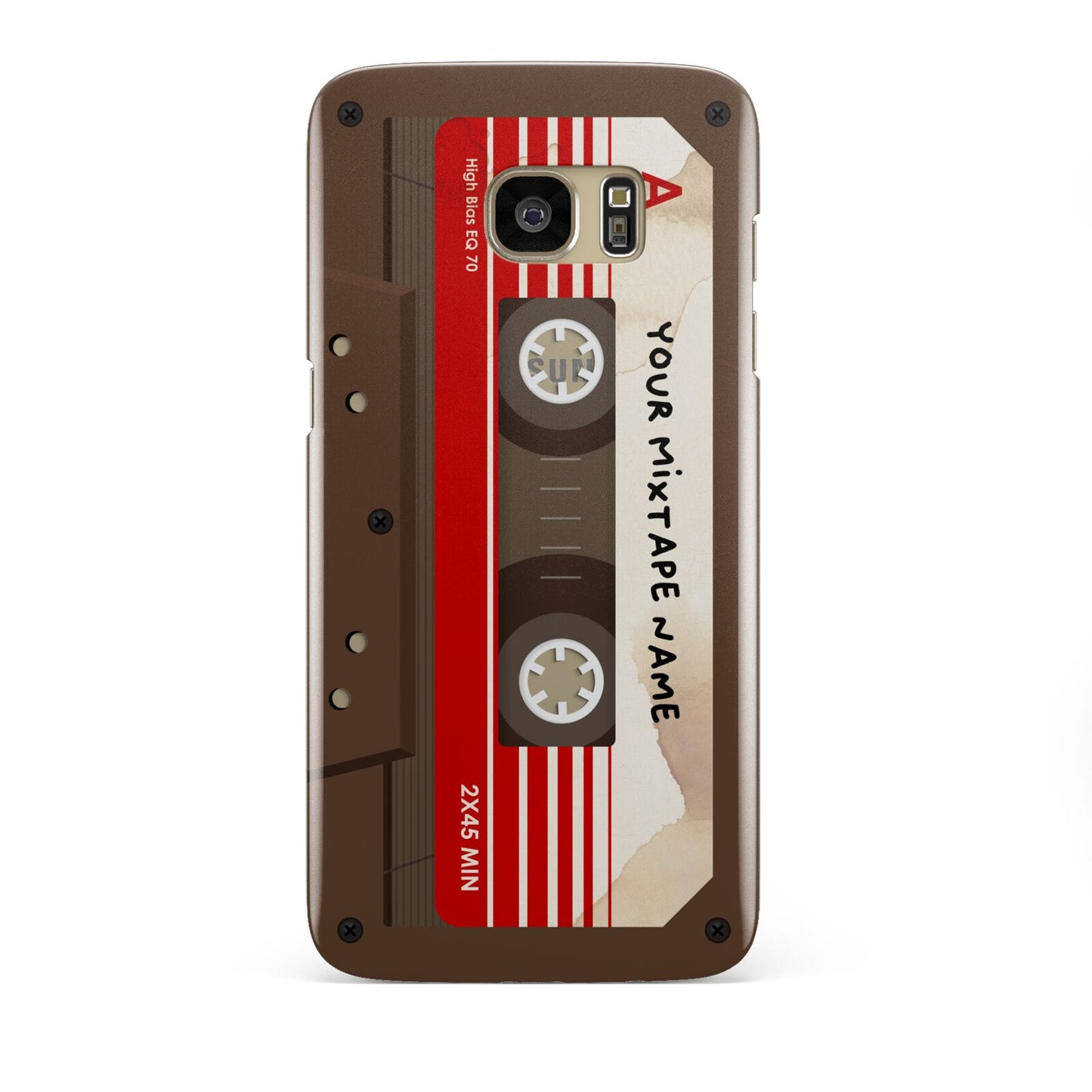 Personalised Brown Mixtape Samsung Galaxy S7 Edge Case