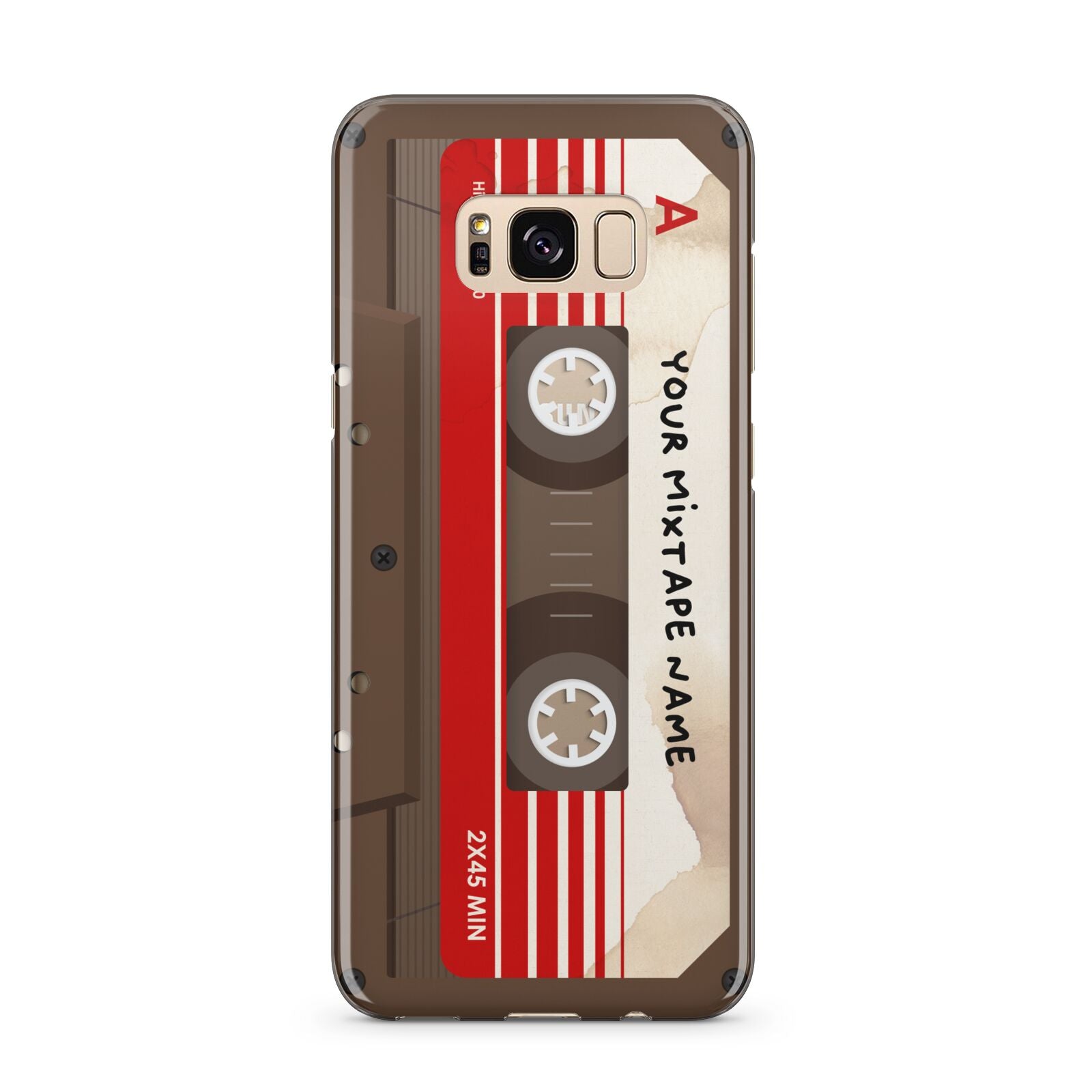 Personalised Brown Mixtape Samsung Galaxy S8 Plus Case