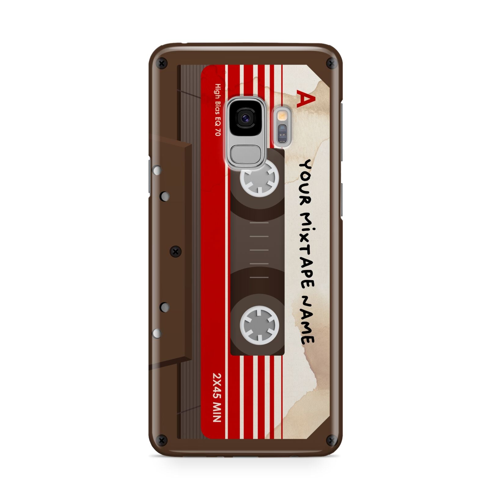 Personalised Brown Mixtape Samsung Galaxy S9 Case