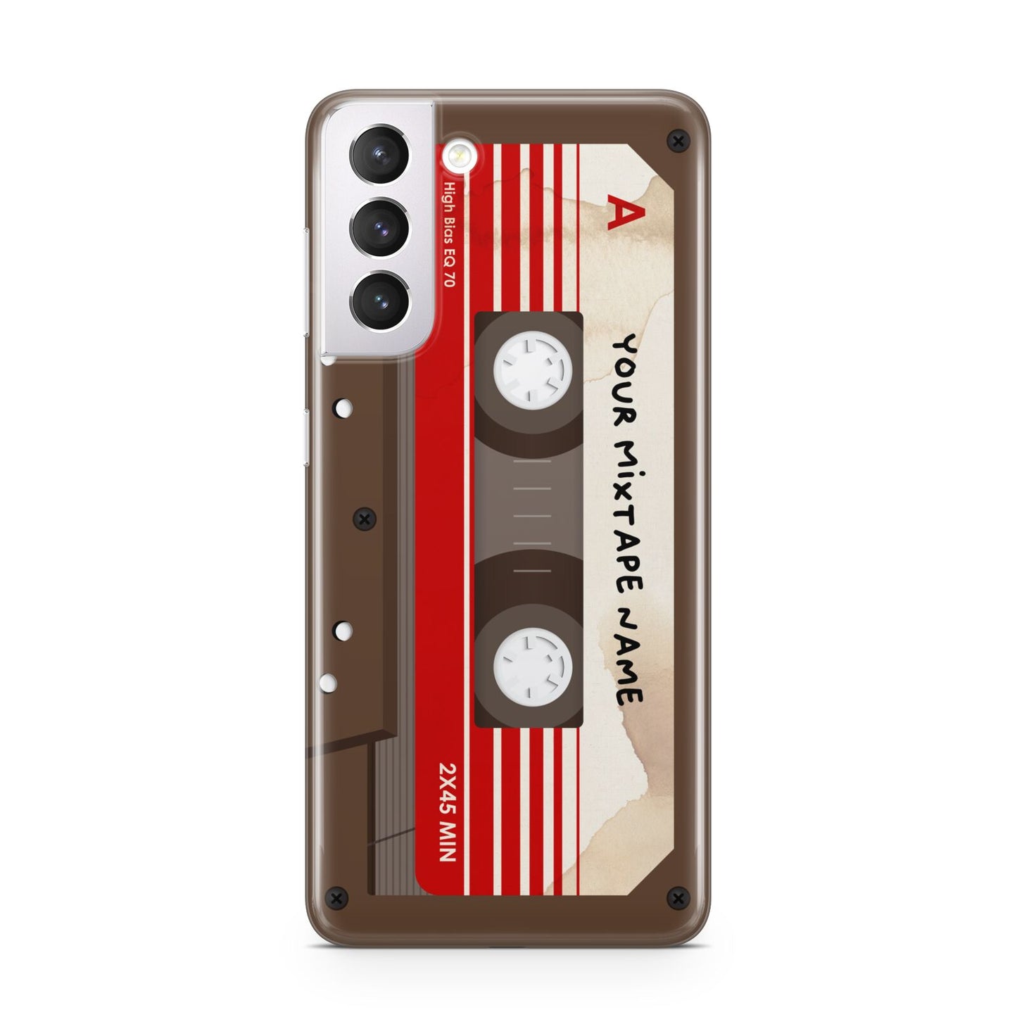 Personalised Brown Mixtape Samsung S21 Case