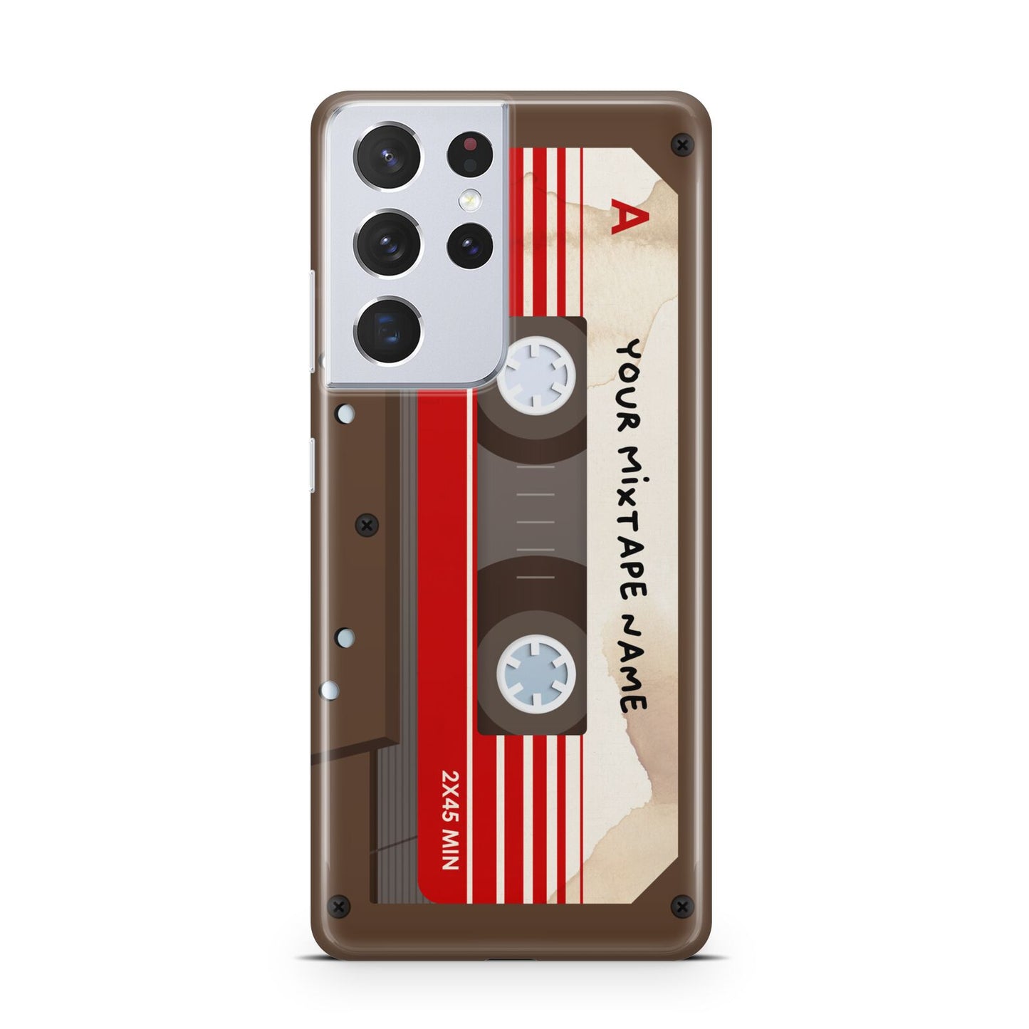 Personalised Brown Mixtape Samsung S21 Ultra Case