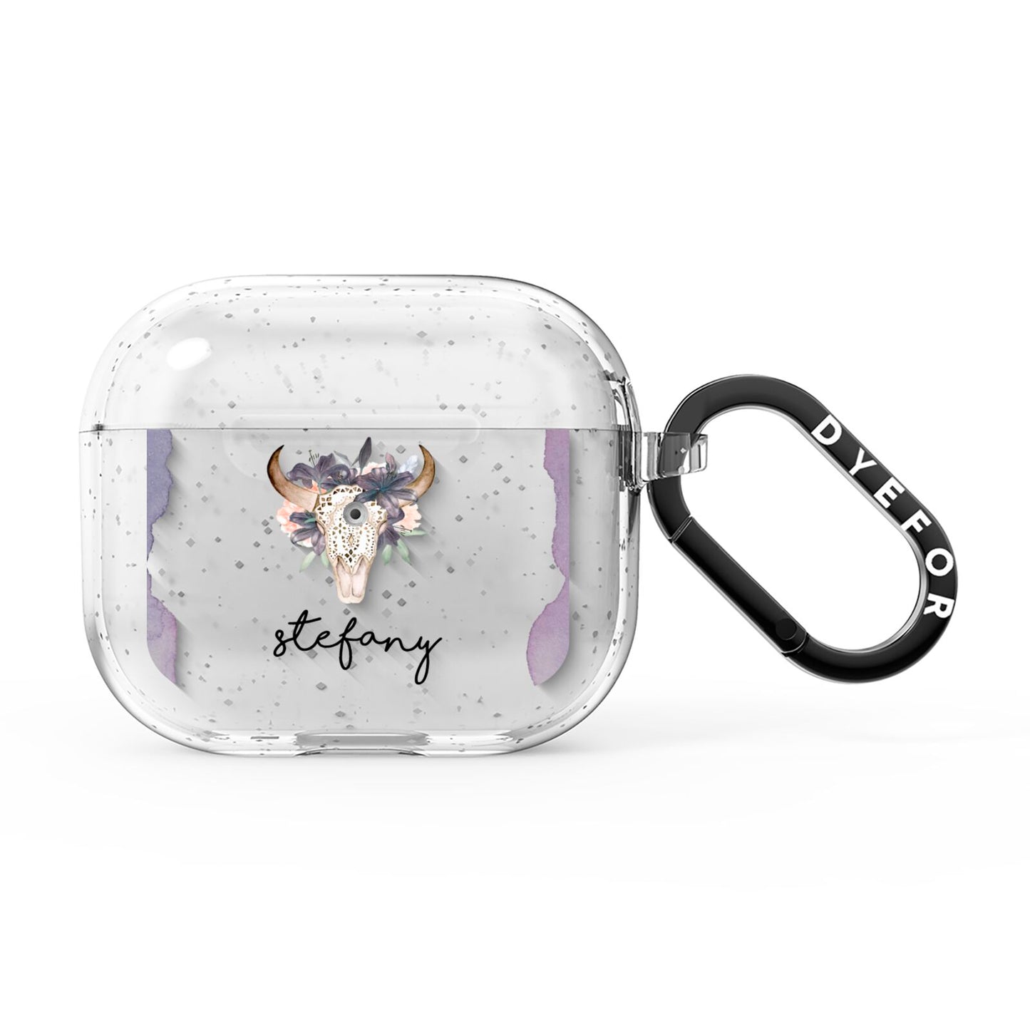 Personalised Bull s Head AirPods Glitter Case 3rd Gen