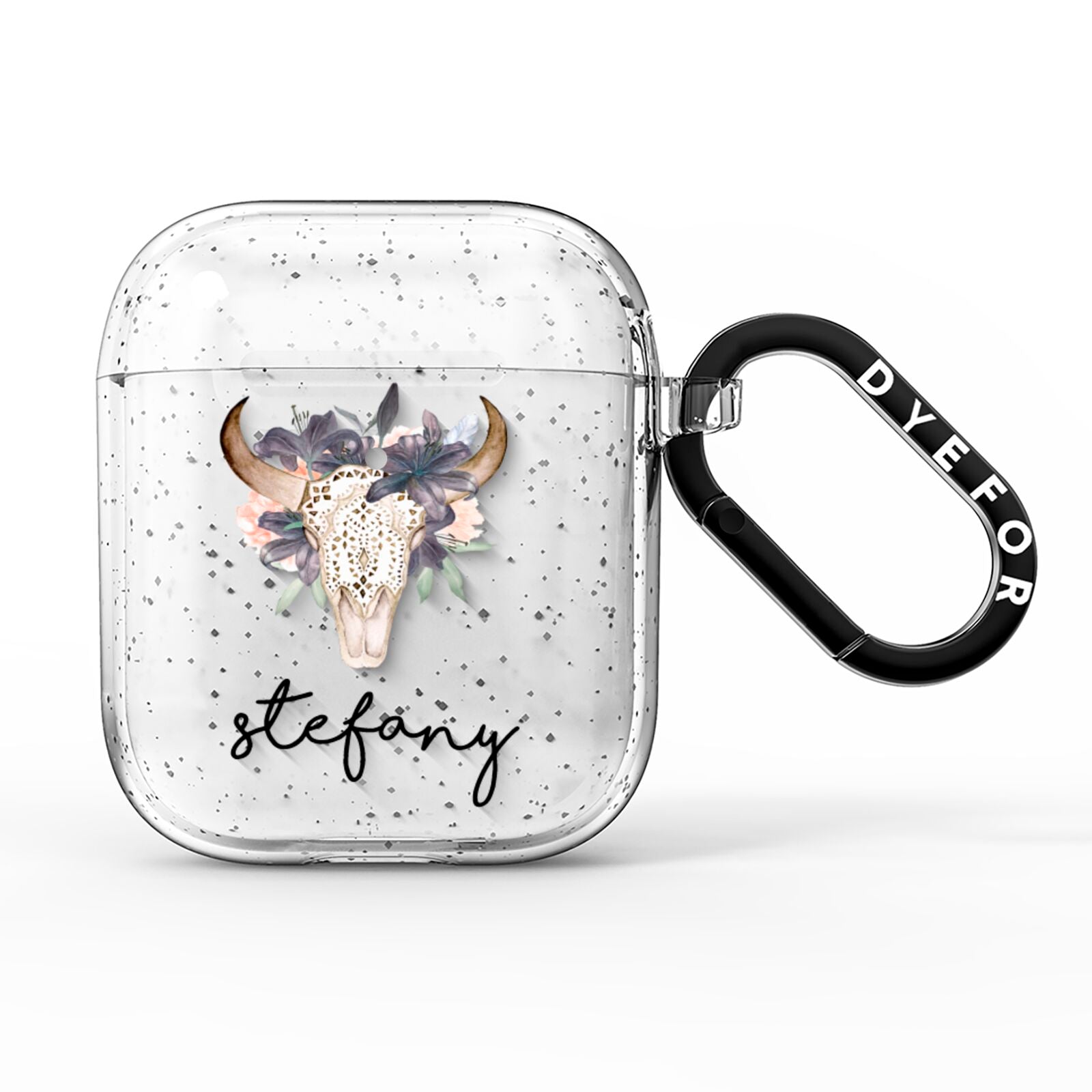 Personalised Bull s Head AirPods Glitter Case