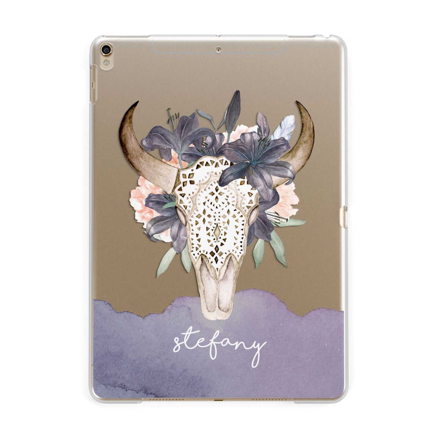 Personalised Bull s Head Apple iPad Gold Case