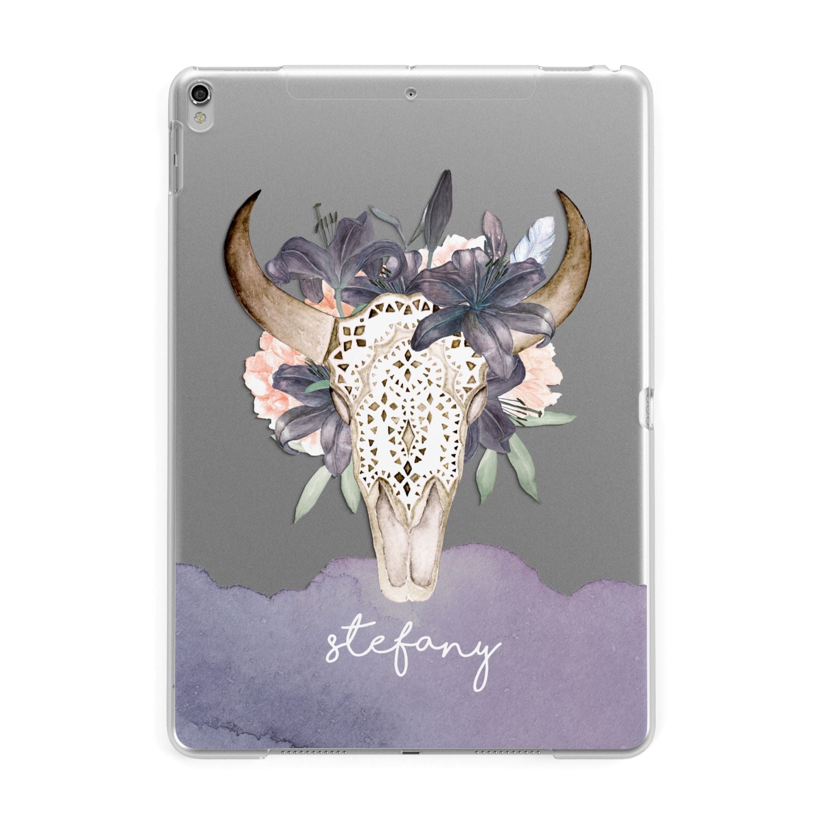 Personalised Bull s Head Apple iPad Silver Case