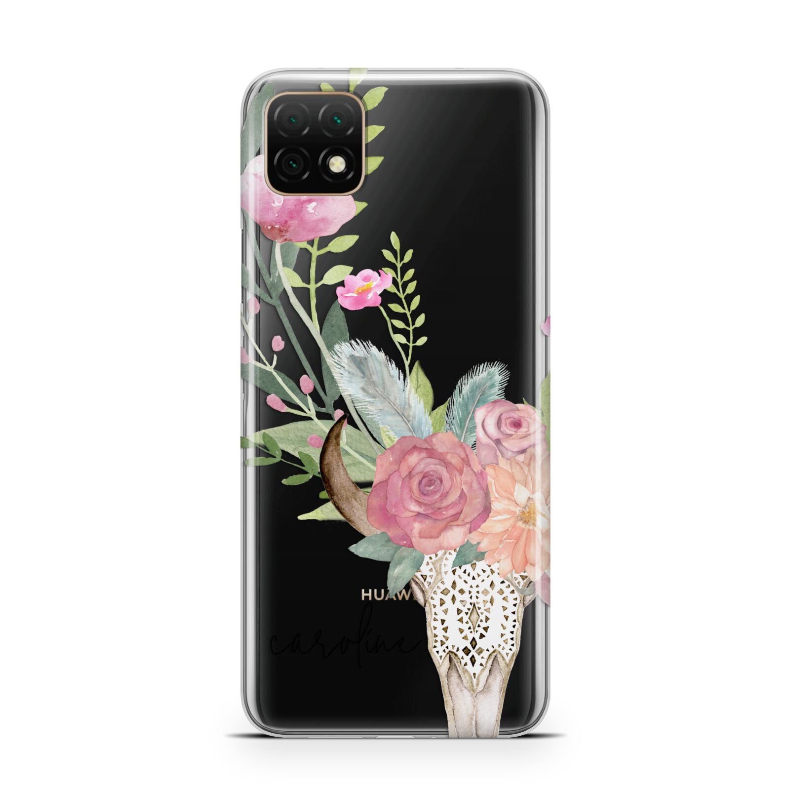 Personalised Bull s Skull Huawei Enjoy 20 Phone Case