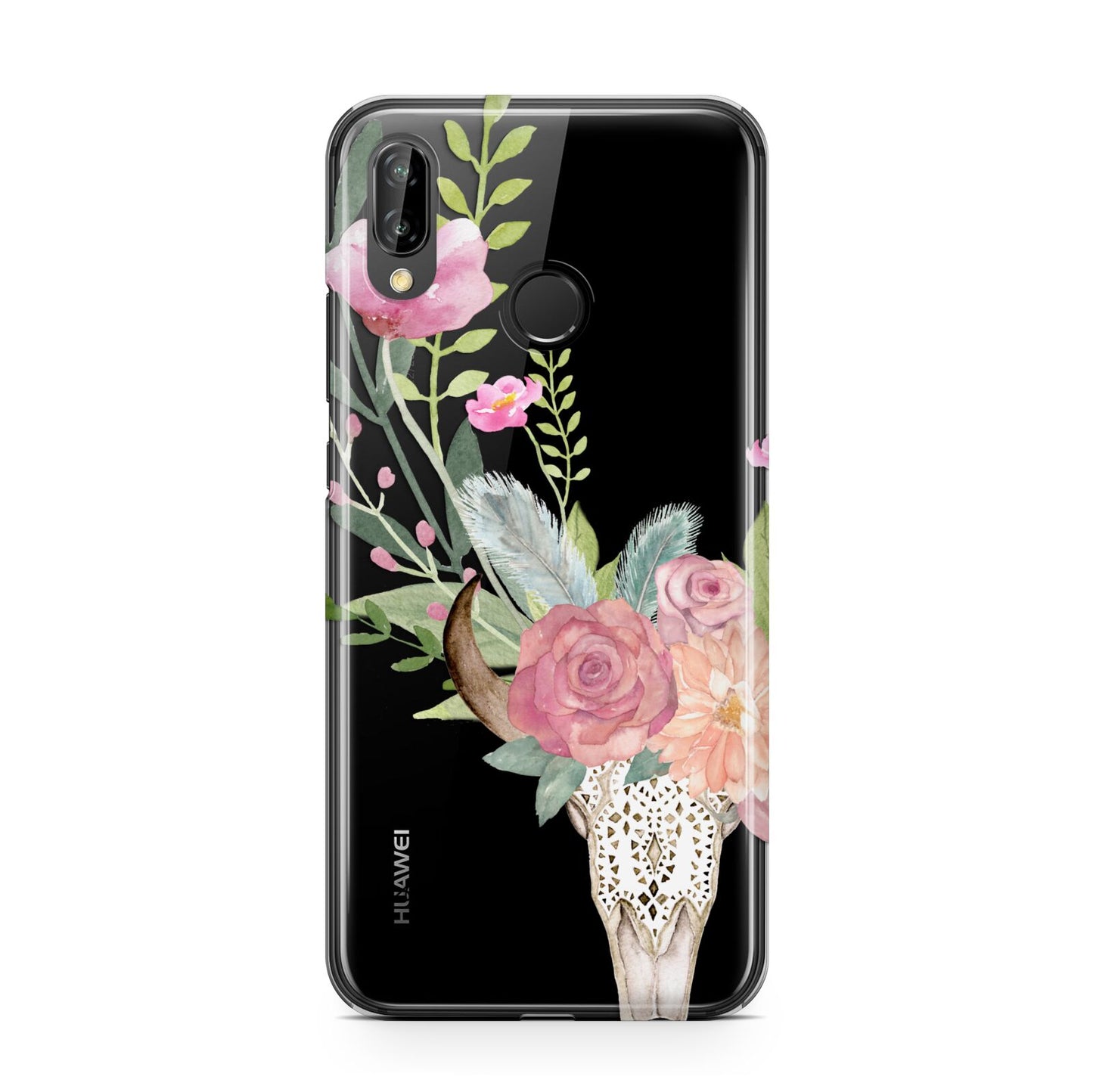 Personalised Bull s Skull Huawei P20 Lite Phone Case