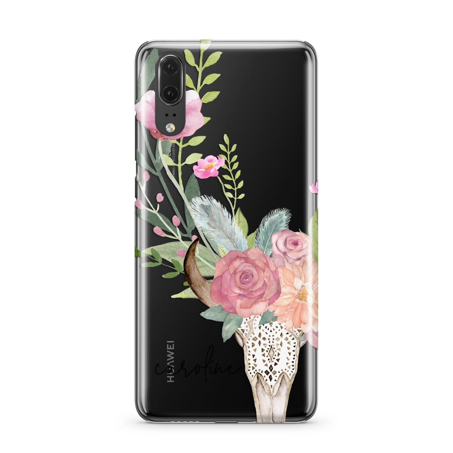 Personalised Bull s Skull Huawei P20 Phone Case